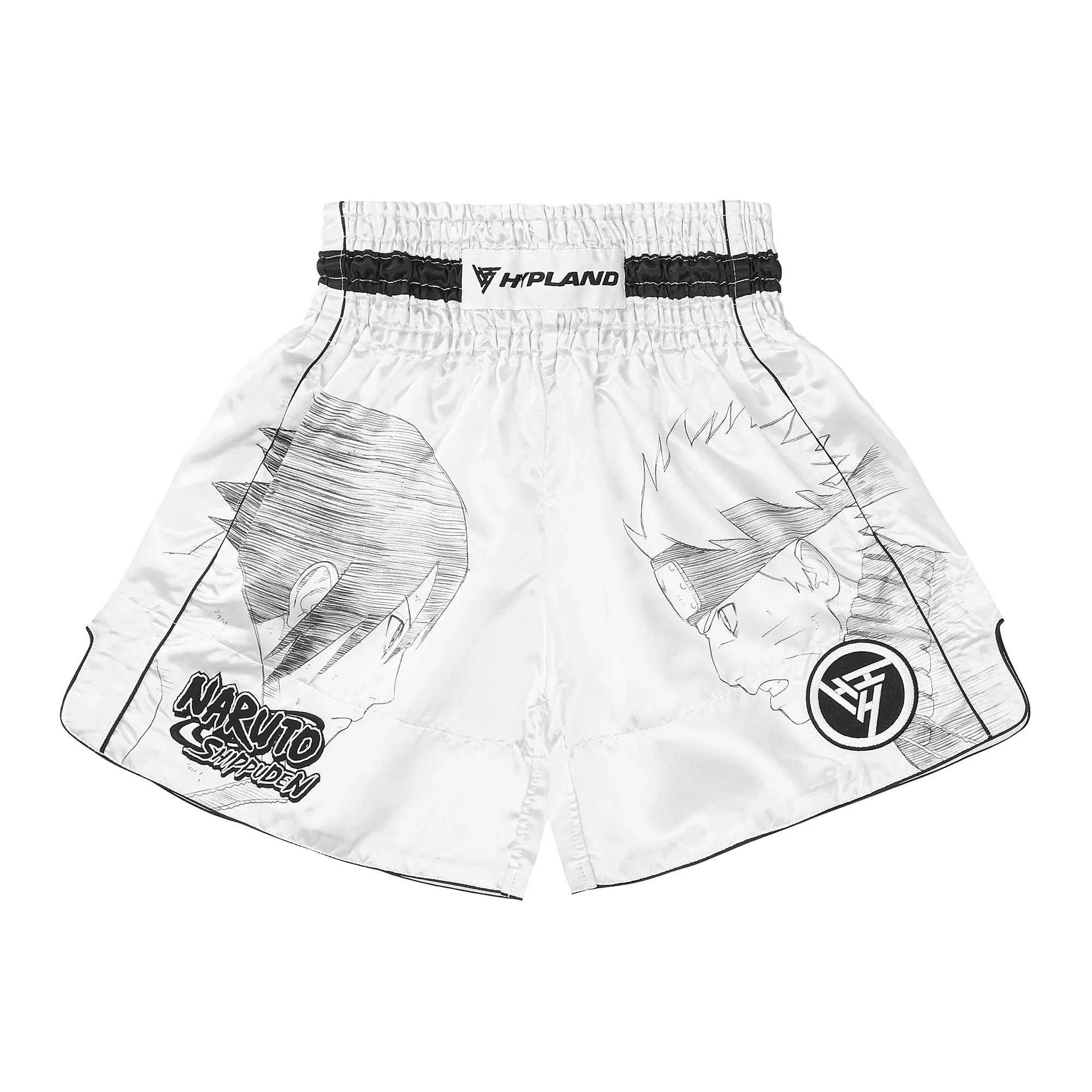 SHIPPUDEN FACE OFF MUAY THAI SHORTS (WHITE) sold by hypland
