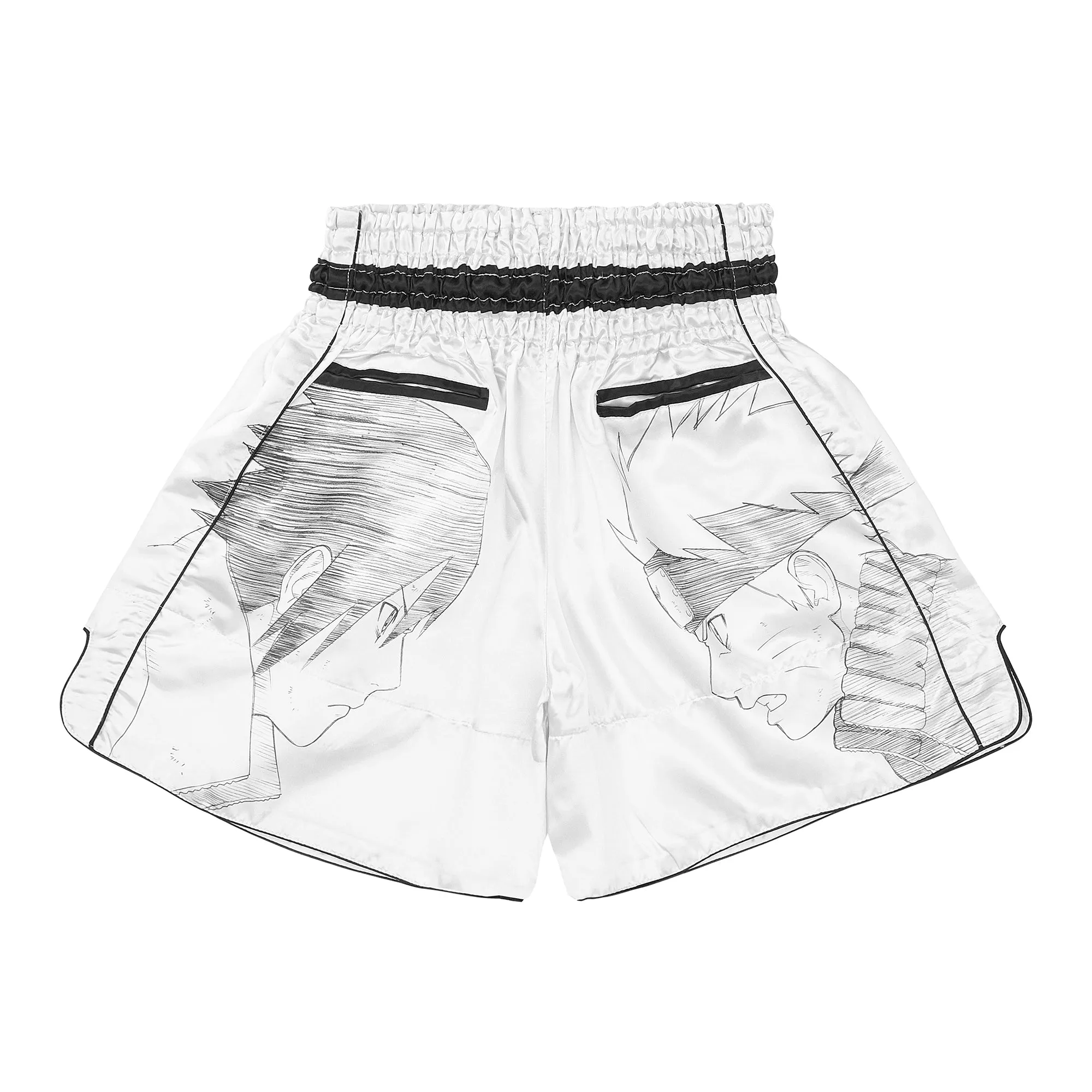 SHIPPUDEN FACE OFF MUAY THAI SHORTS (WHITE) sold by hypland product image thumbnail 2
