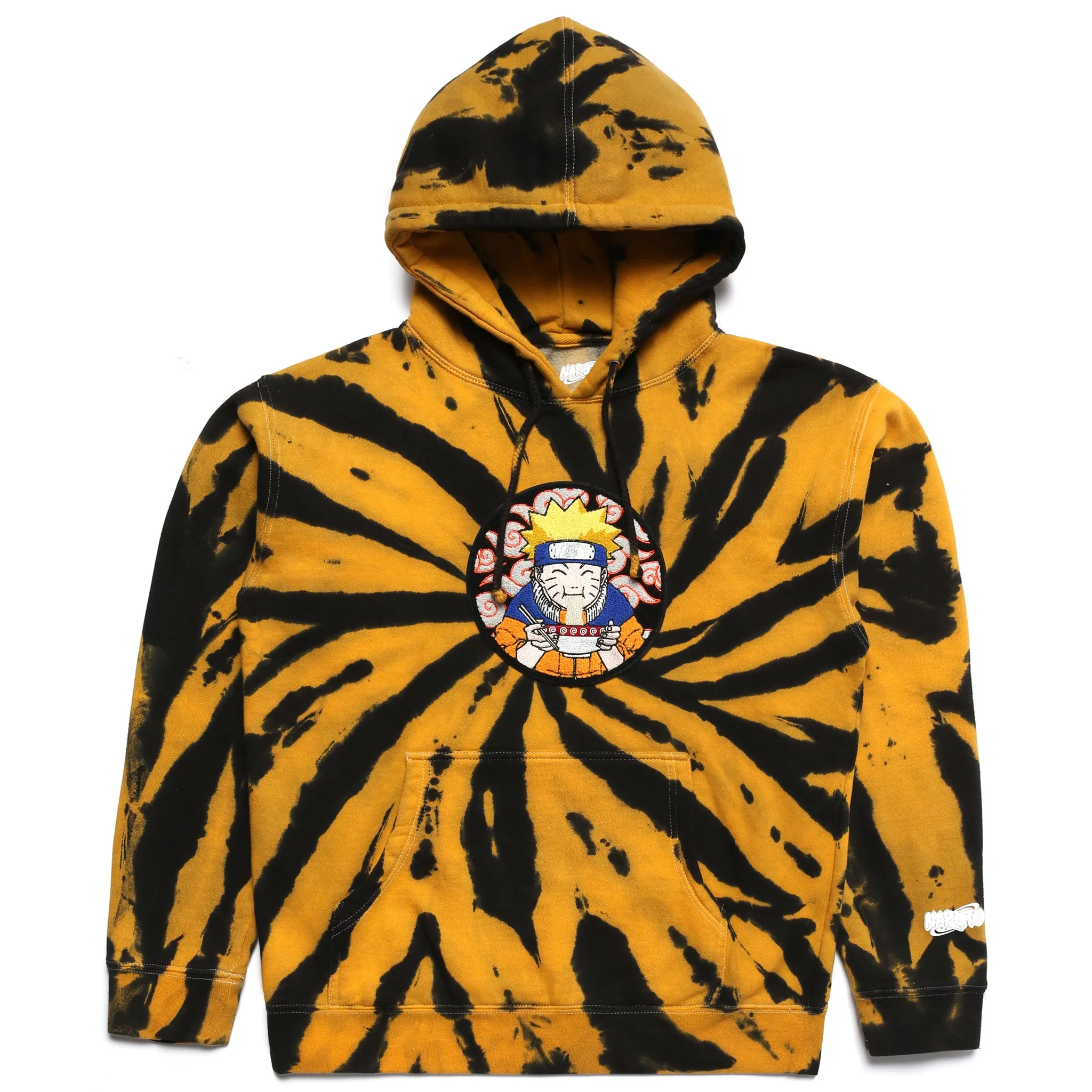 NARUTO RAMEN CHENILLE HOODIE (YELLOW TIE DYE) sold by hypland