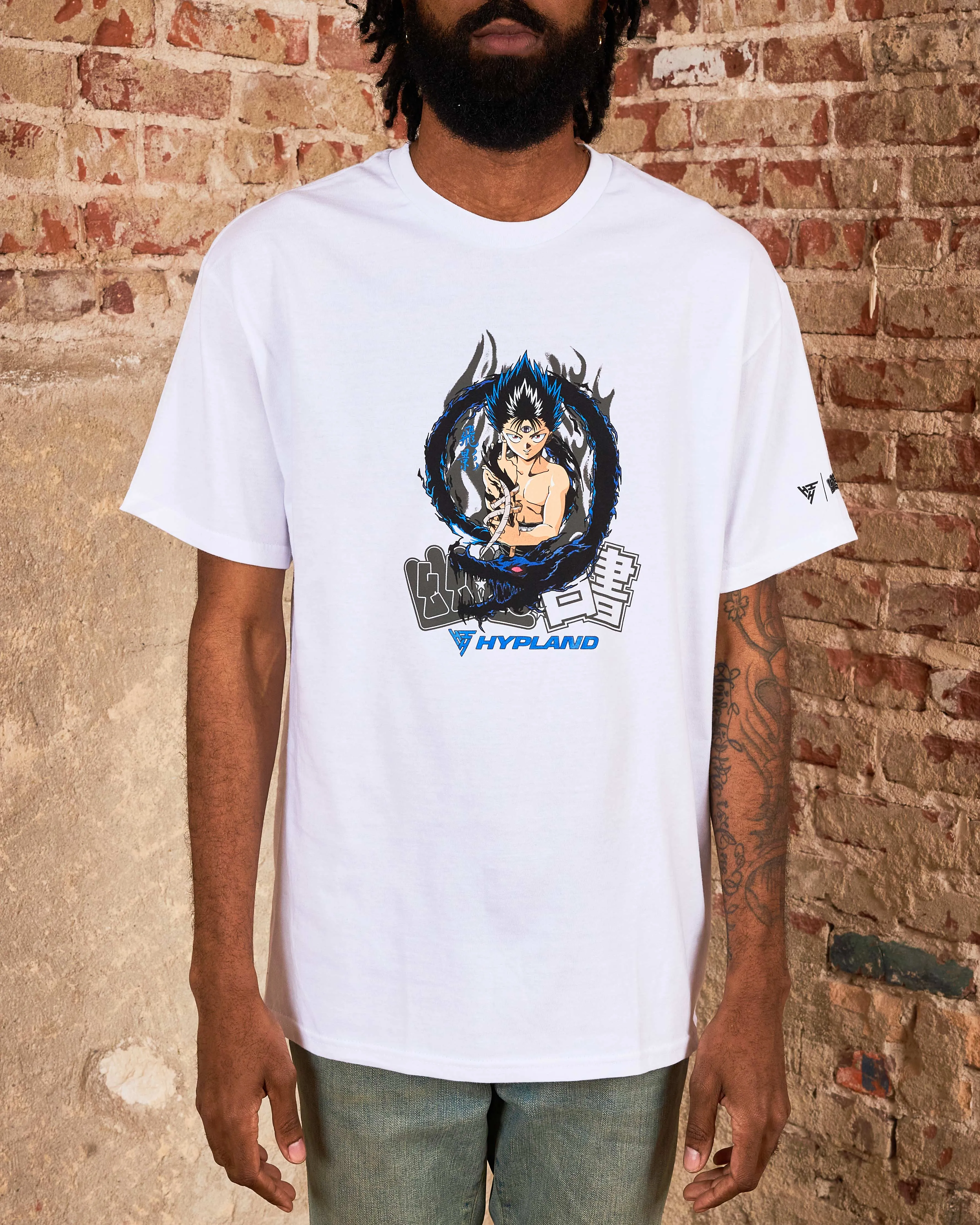 YYH HIEI DARK FLAME FRONT SHIRT (WHITE) sold by hypland product image thumbnail 3