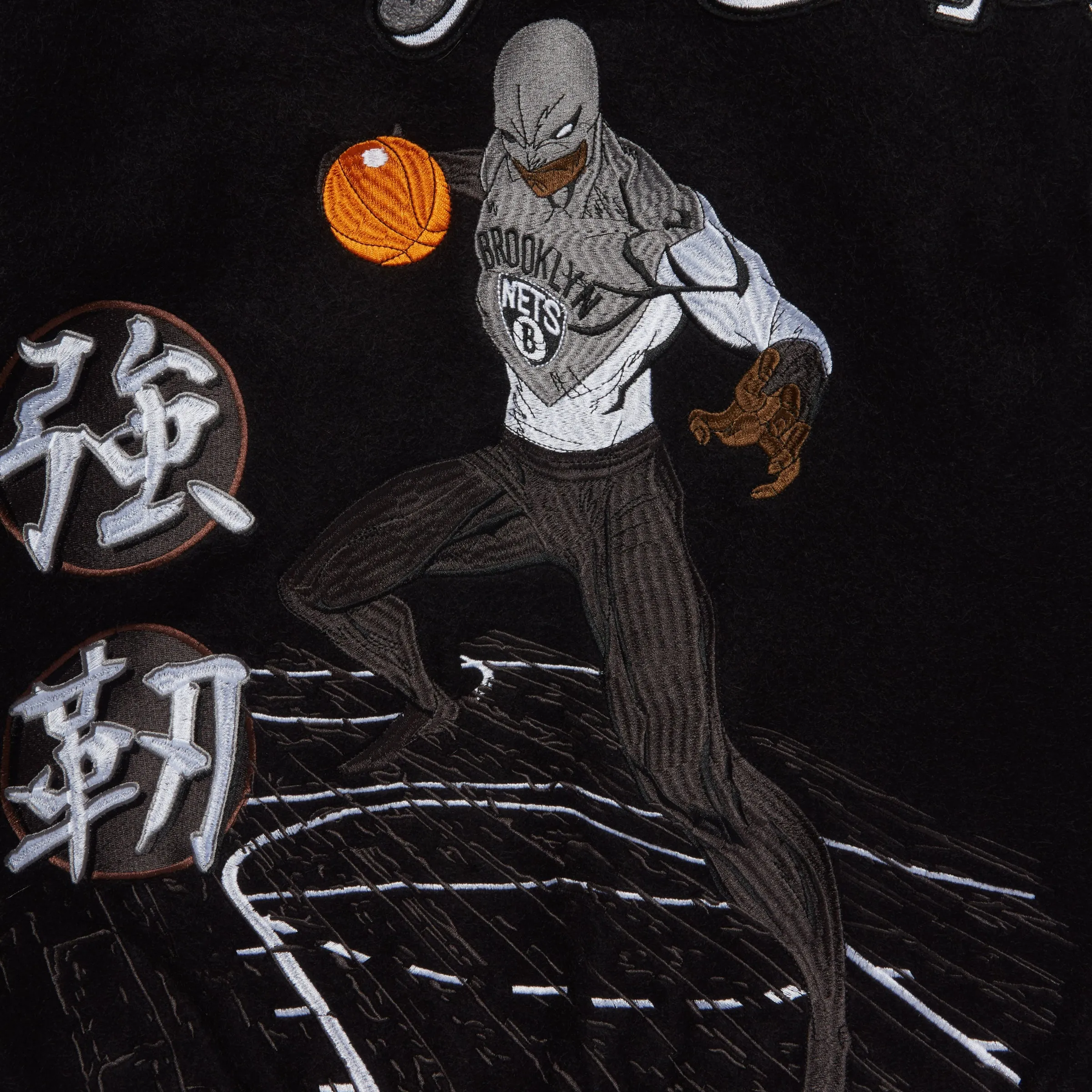 NBA BROOKLYN NETS VARSITY JACKET (BLACK) sold by hypland product image thumbnail 5