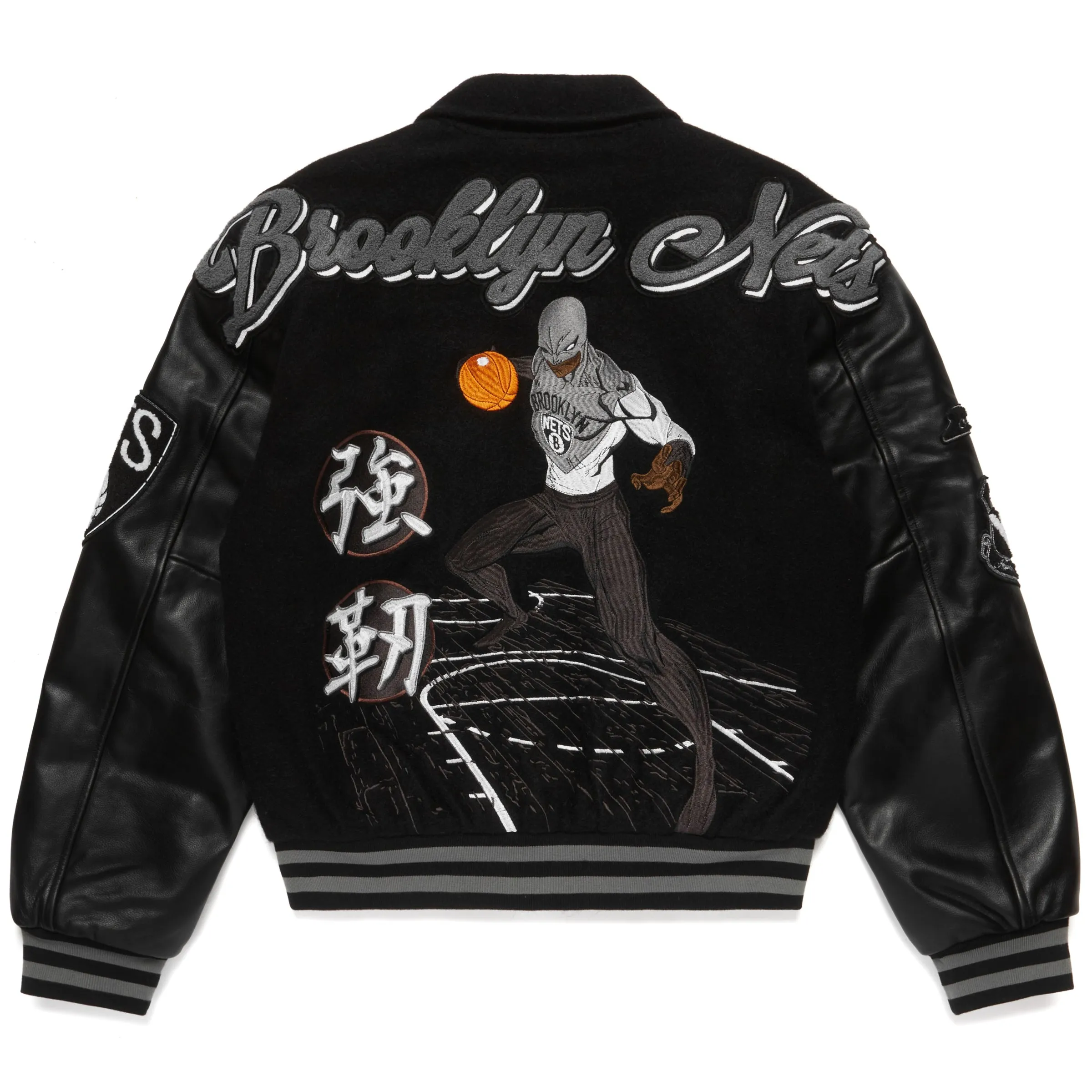 NBA BROOKLYN NETS VARSITY JACKET (BLACK) sold by hypland product image thumbnail 2