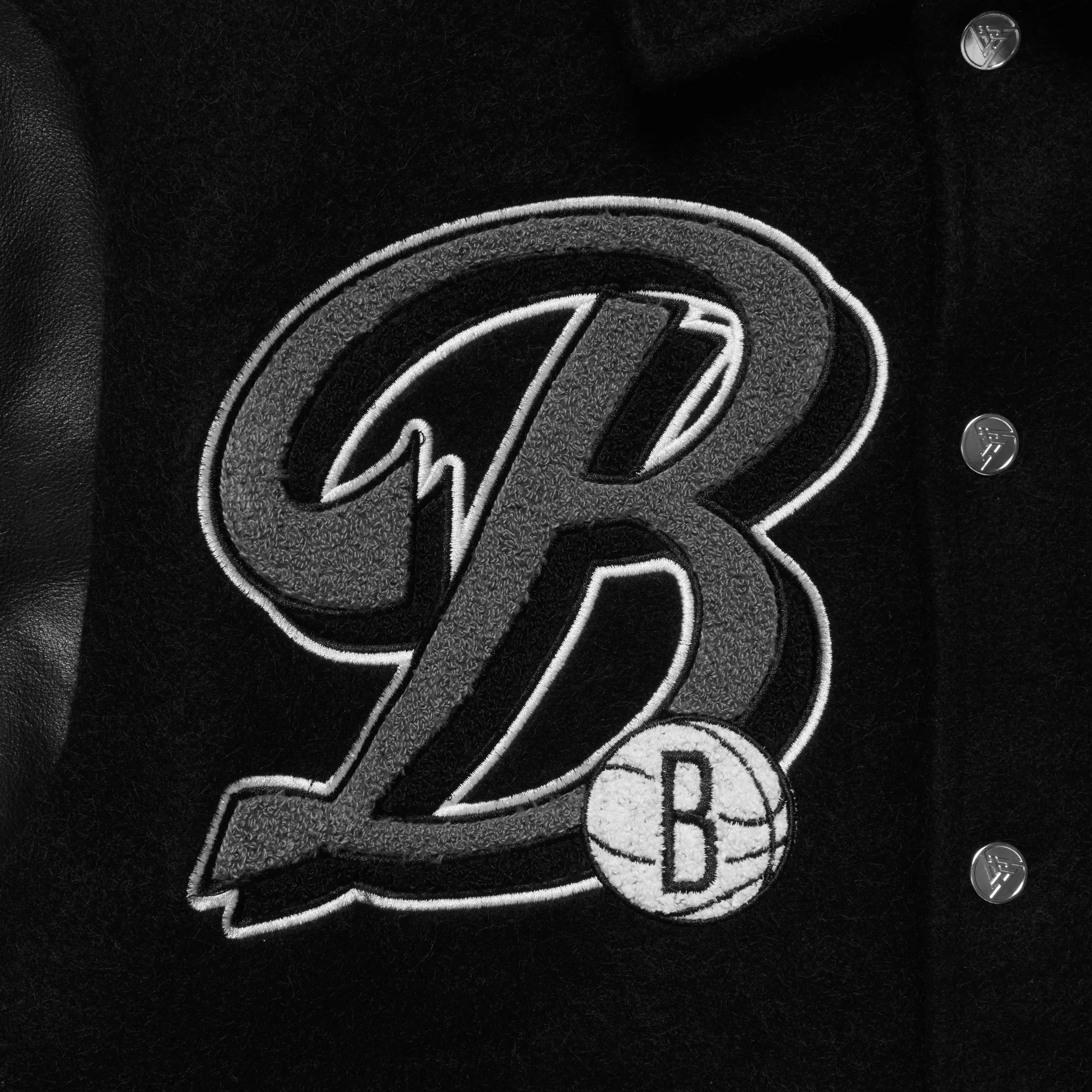 NBA BROOKLYN NETS VARSITY JACKET (BLACK) sold by hypland product image thumbnail 3