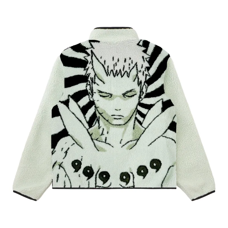 SHIPPUDEN SAGE OBITO SHERPA JACKET (MINT) sold by hypland