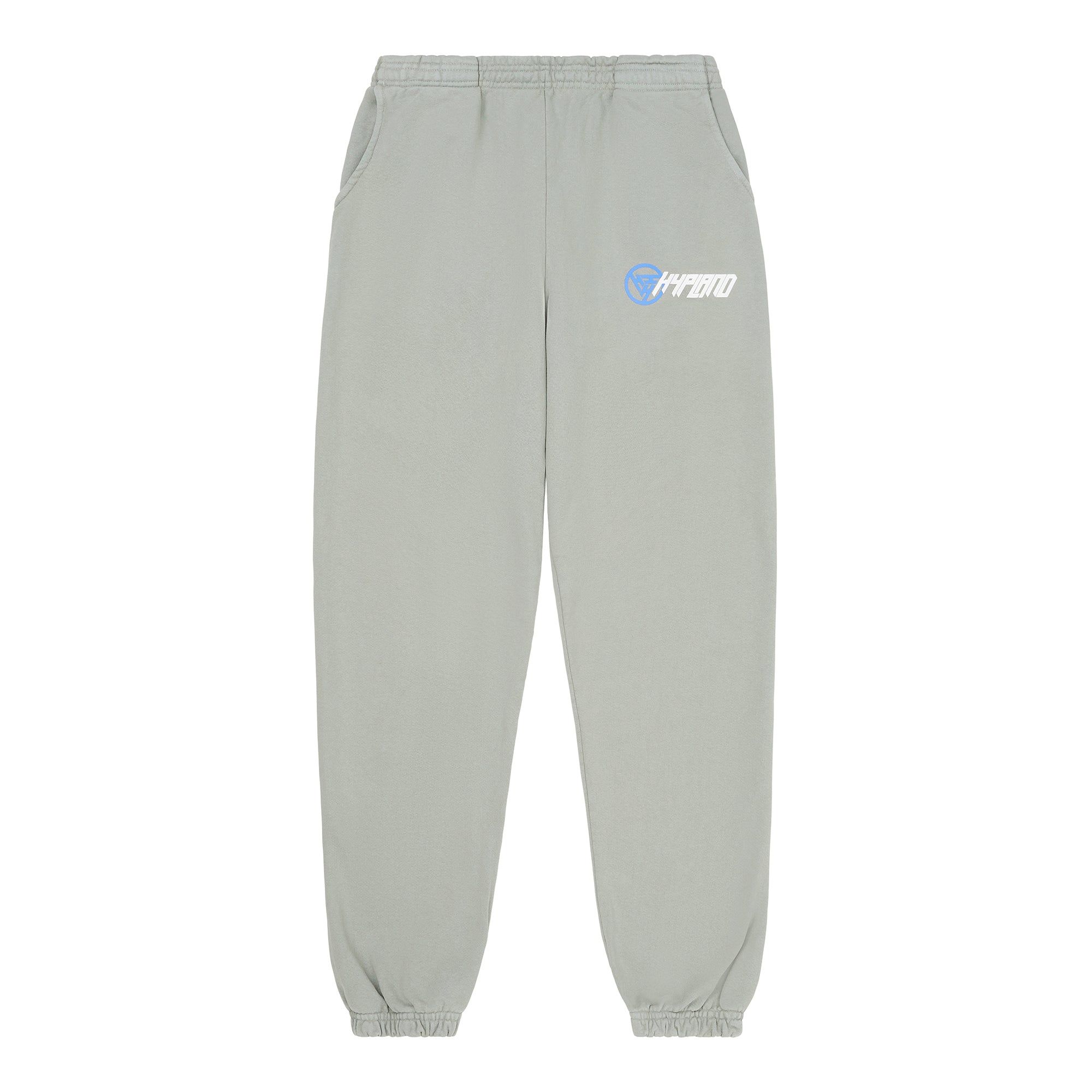 HYPLAND SLANT LOGO SWEAT PANTS (SLATE) sold by hypland
