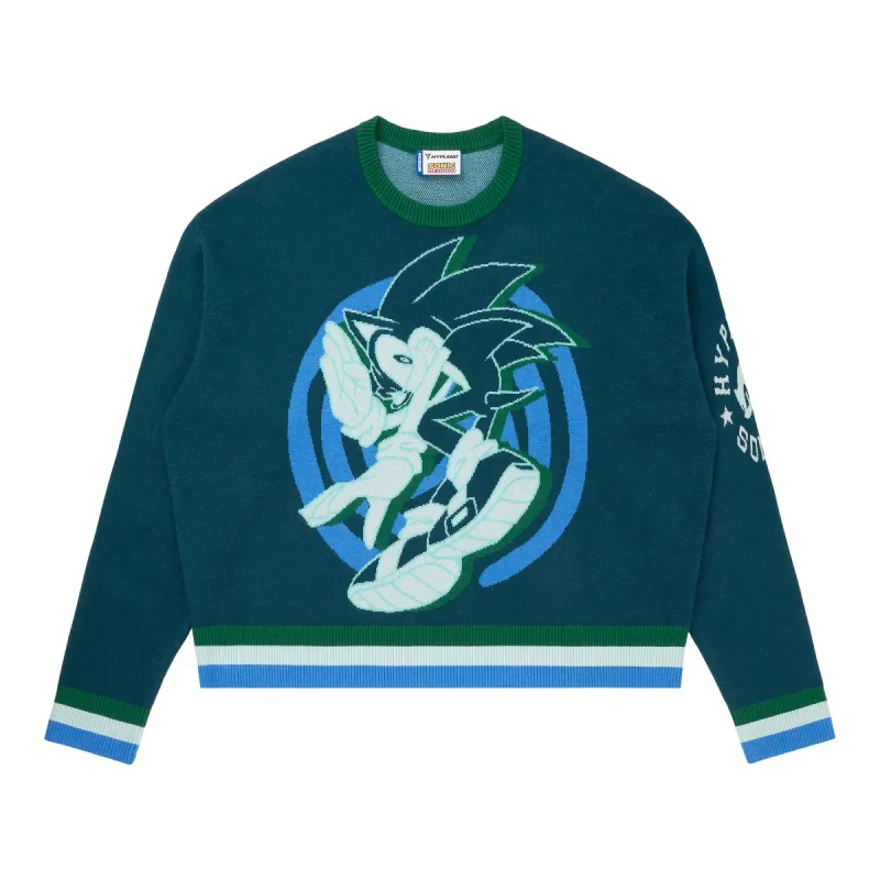 SONIC SWIRL KNIT SWEATER (BLUE) sold by hypland