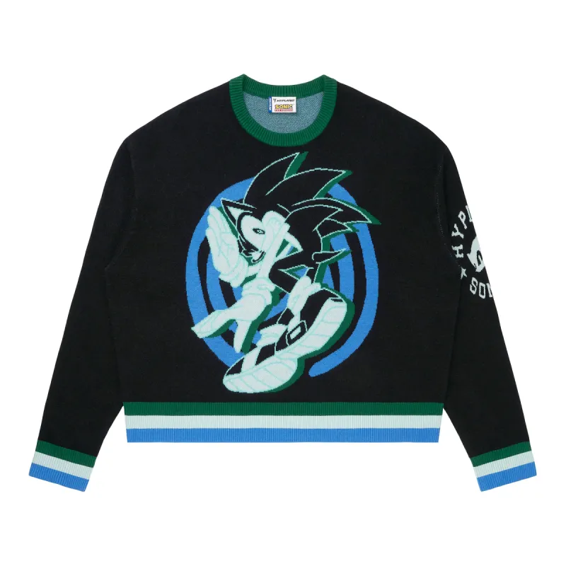 SONIC SWIRL KNIT SWEATER (BLACK) sold by hypland