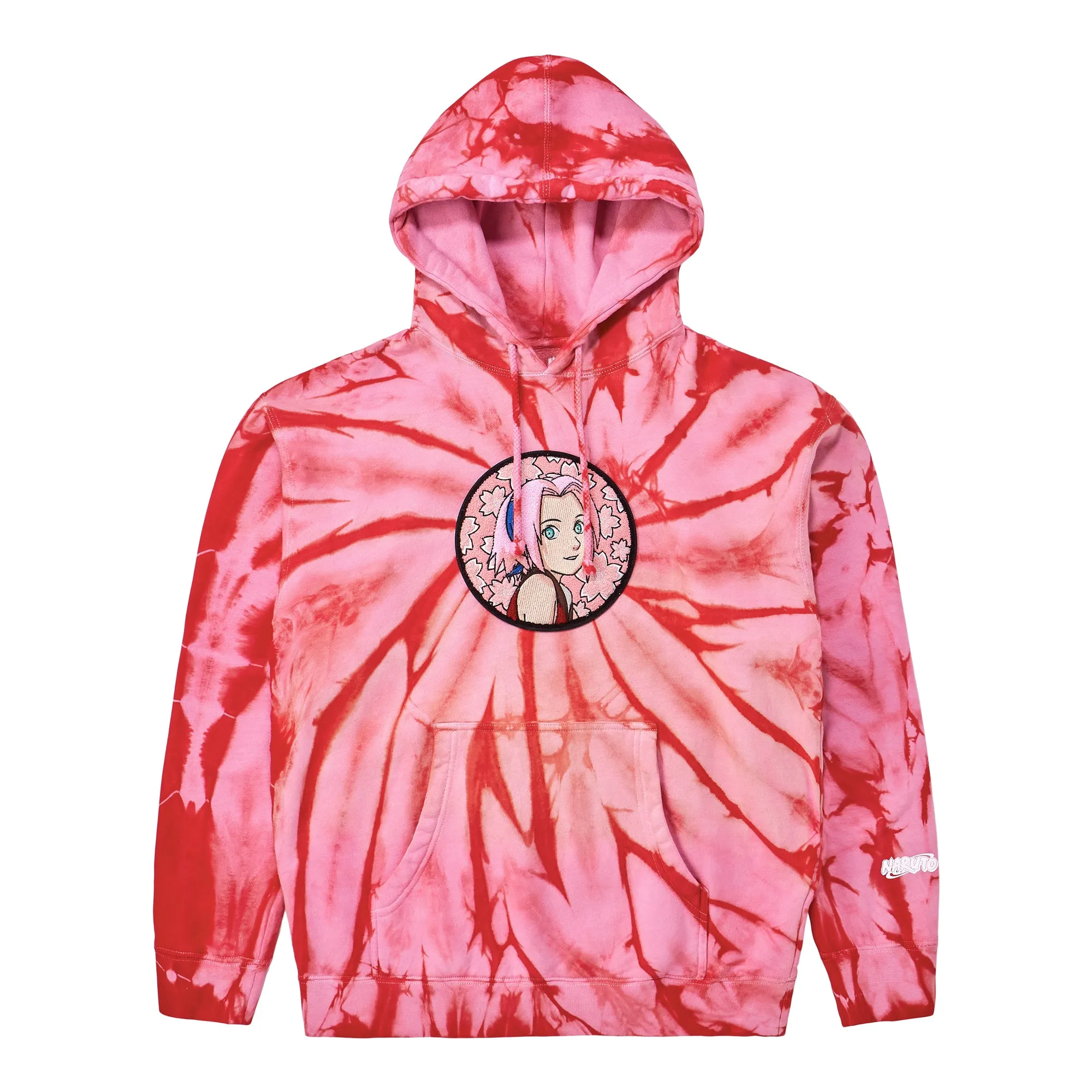 NARUTO SAKURA CHENILLE HOODIE (PINK TIE DYE) sold by hypland