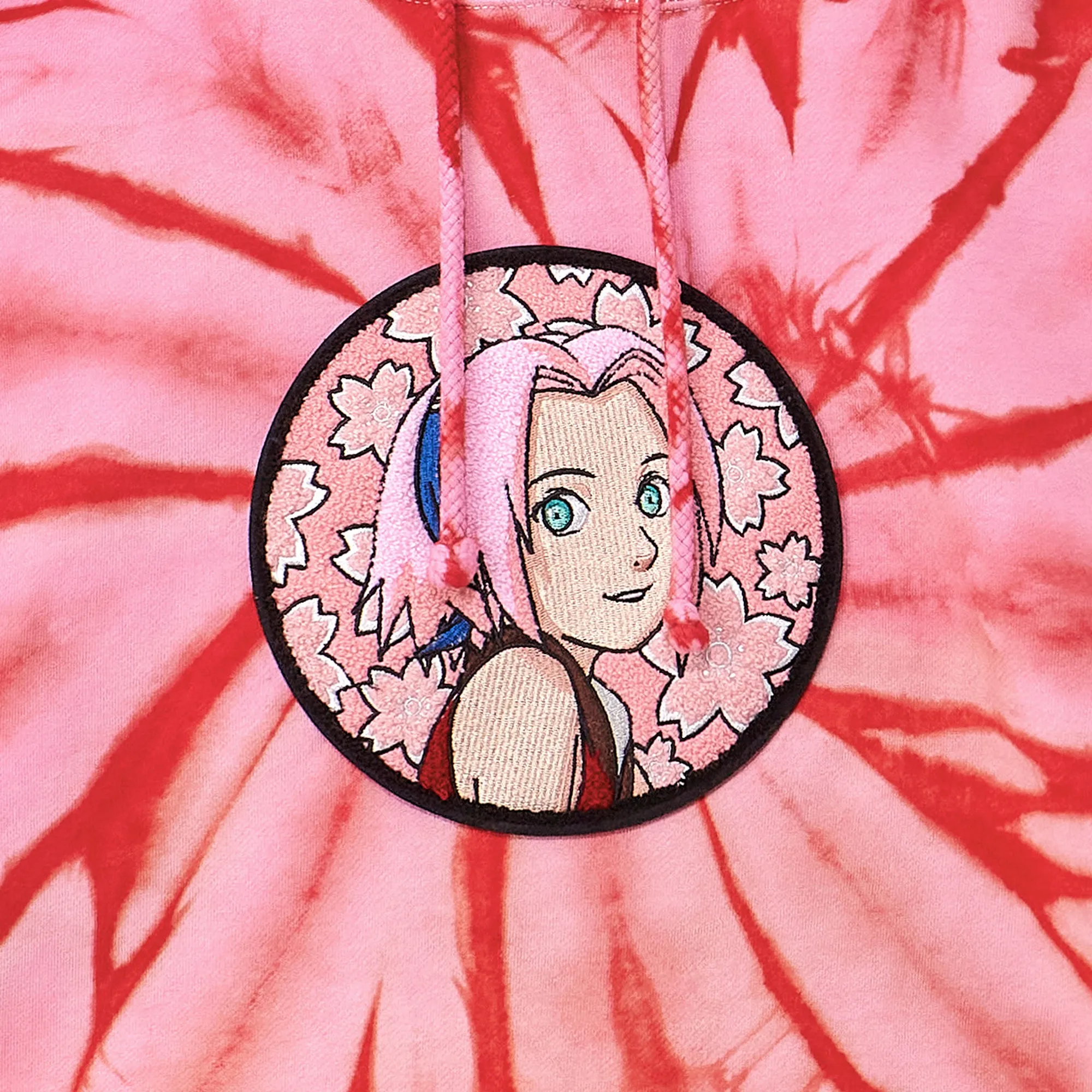 NARUTO SAKURA CHENILLE HOODIE (PINK TIE DYE) sold by hypland product image thumbnail 3