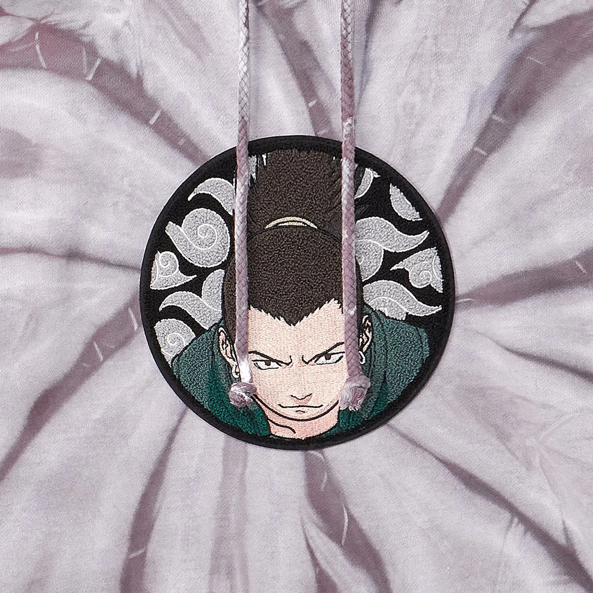 NARUTO SHIKAMARU CHENILLE HOODIE (GREY TIE DYE) sold by hypland product image thumbnail 3