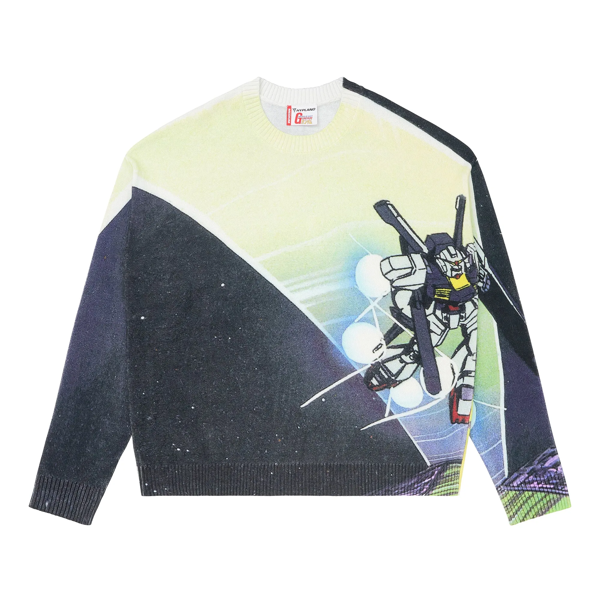 GUNDAM SPACE KNIT SWEATER (MULTI) sold by hypland