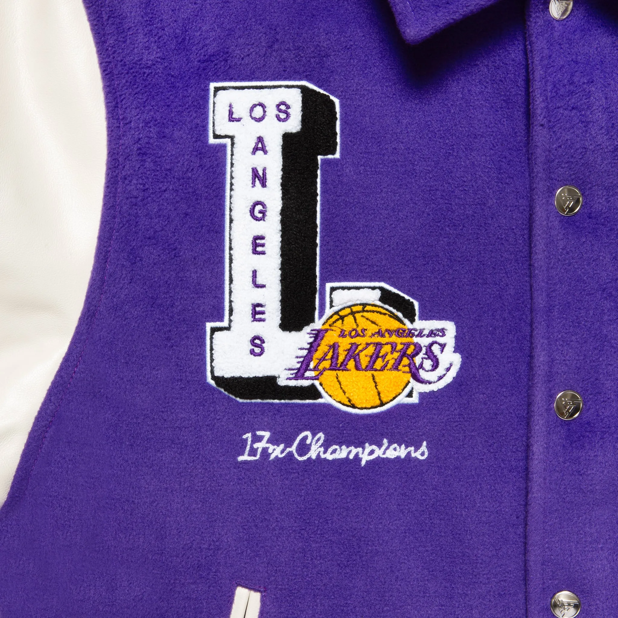 NBA LOS ANGELES LAKERS VARSITY JACKET (PURPLE) sold by hypland product image thumbnail 4