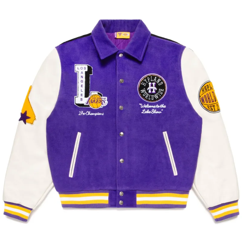 NBA LOS ANGELES LAKERS VARSITY JACKET (PURPLE) sold by hypland