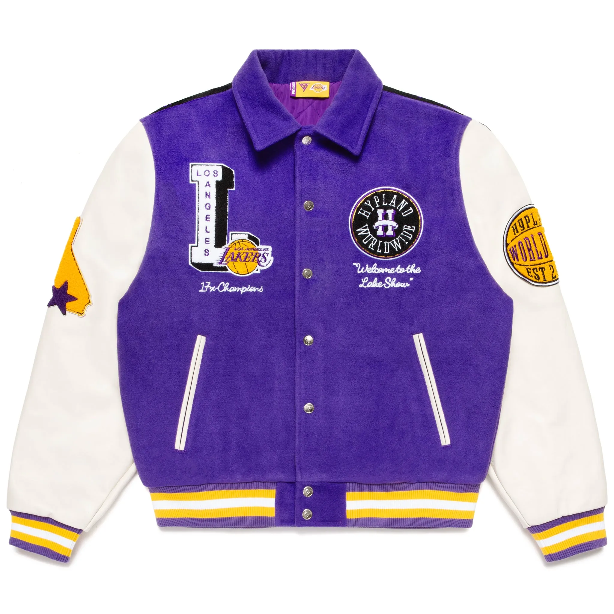 NBA LOS ANGELES LAKERS VARSITY JACKET (PURPLE) sold by hypland