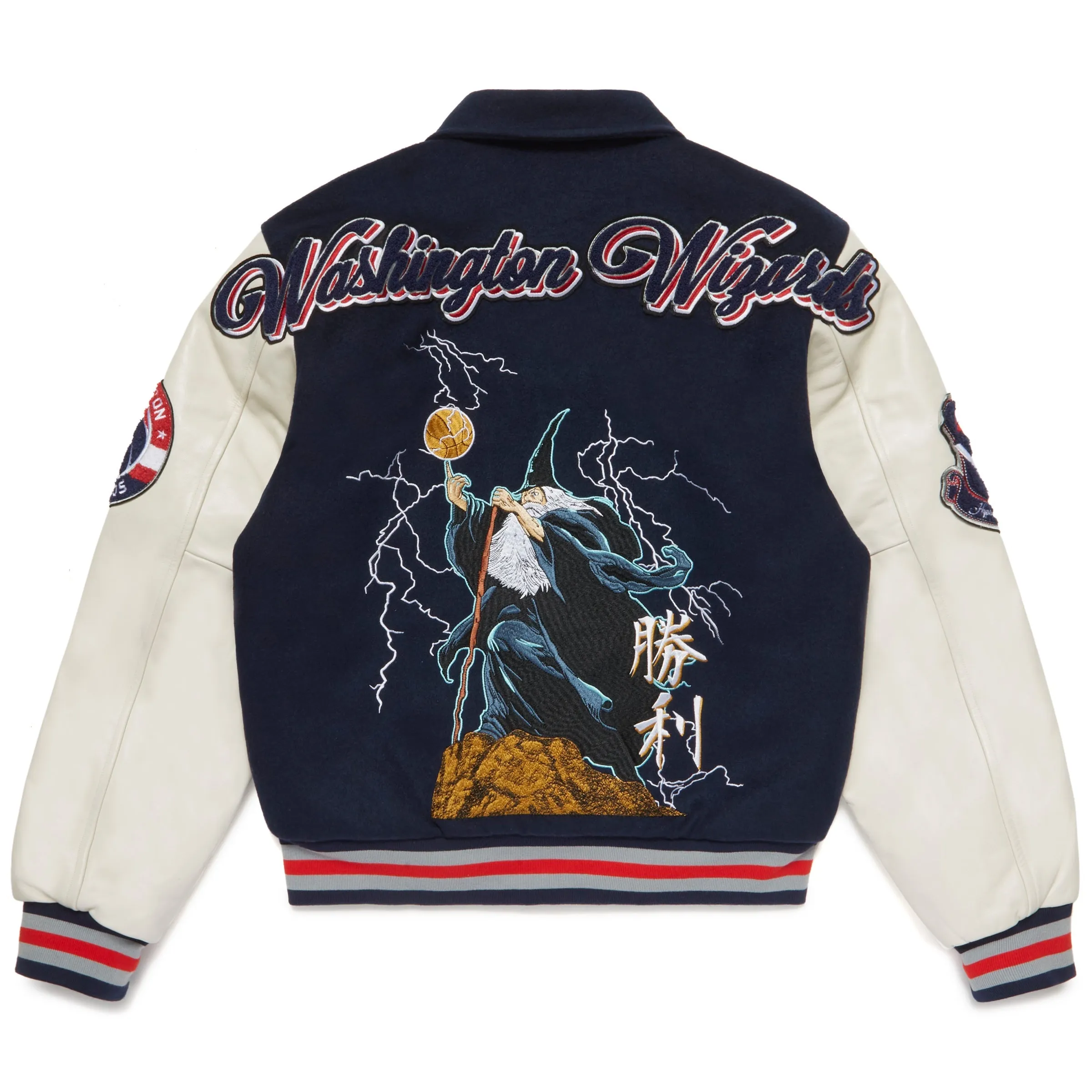 NBA WASHINGTON WIZARDS VARSITY JACKET (NAVY) sold by hypland product image thumbnail 2