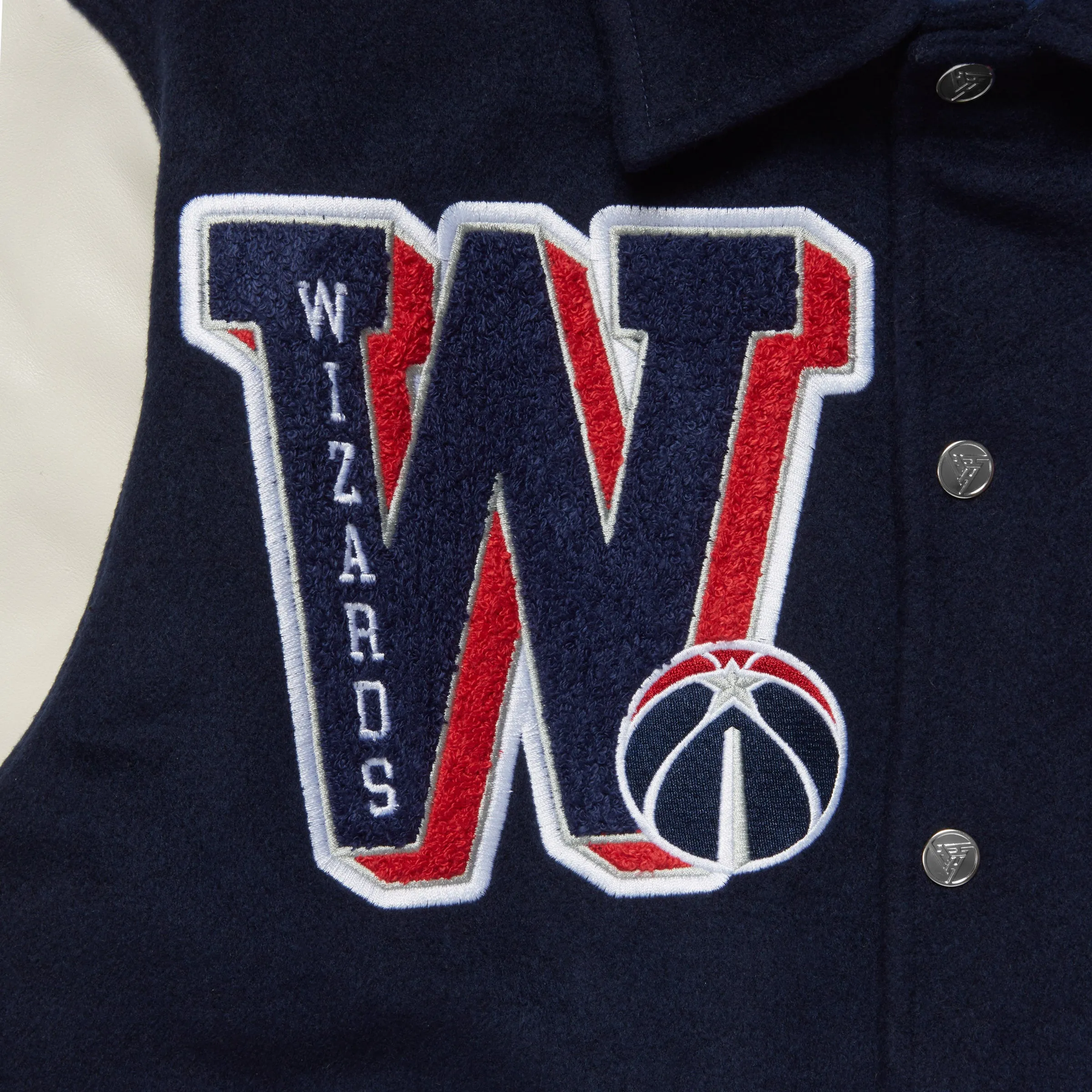 NBA WASHINGTON WIZARDS VARSITY JACKET (NAVY) sold by hypland product image thumbnail 3