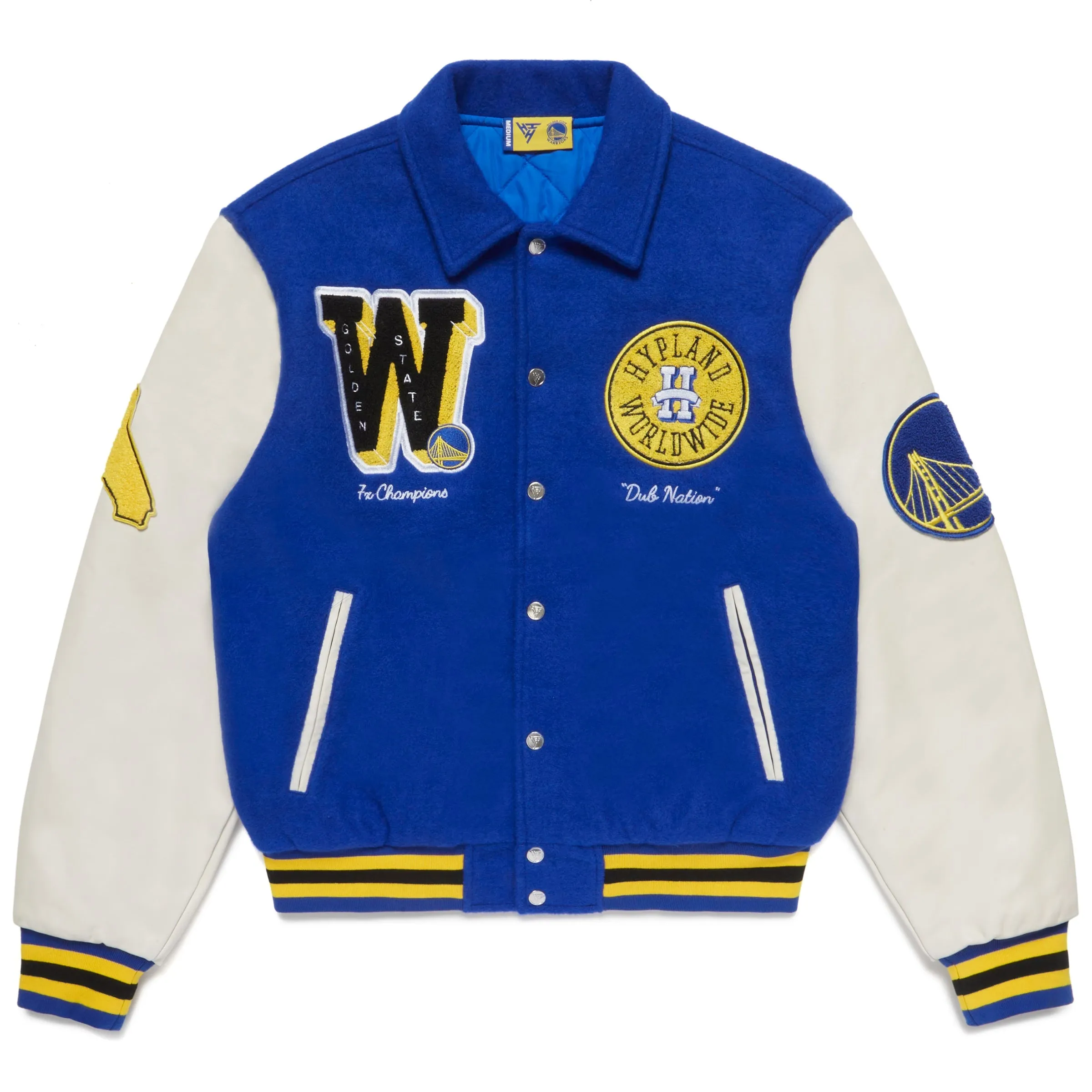 NBA GOLDEN STATE WARRIORS VARSITY JACKET (BLUE) sold by hypland