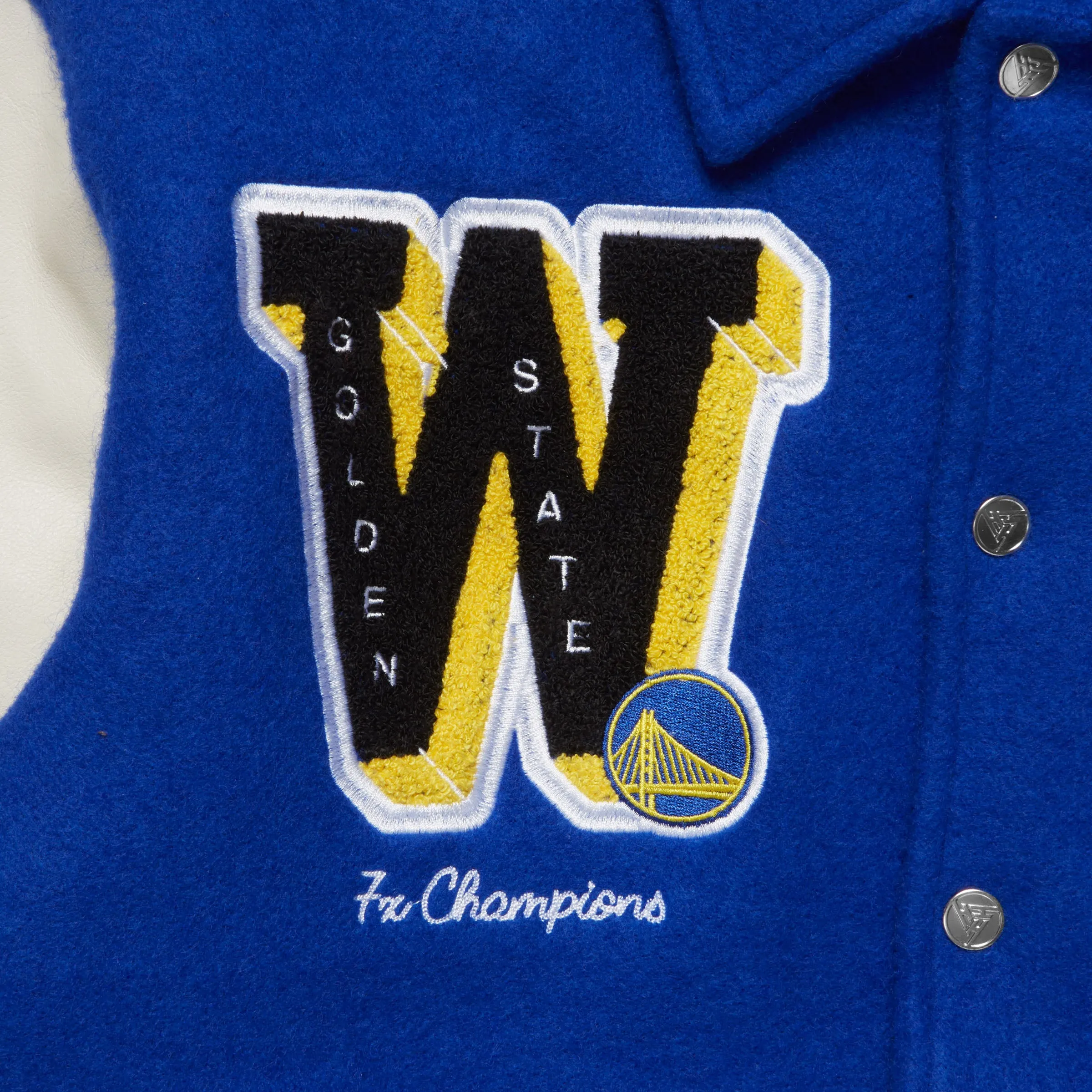 NBA GOLDEN STATE WARRIORS VARSITY JACKET (BLUE) sold by hypland product image thumbnail 3