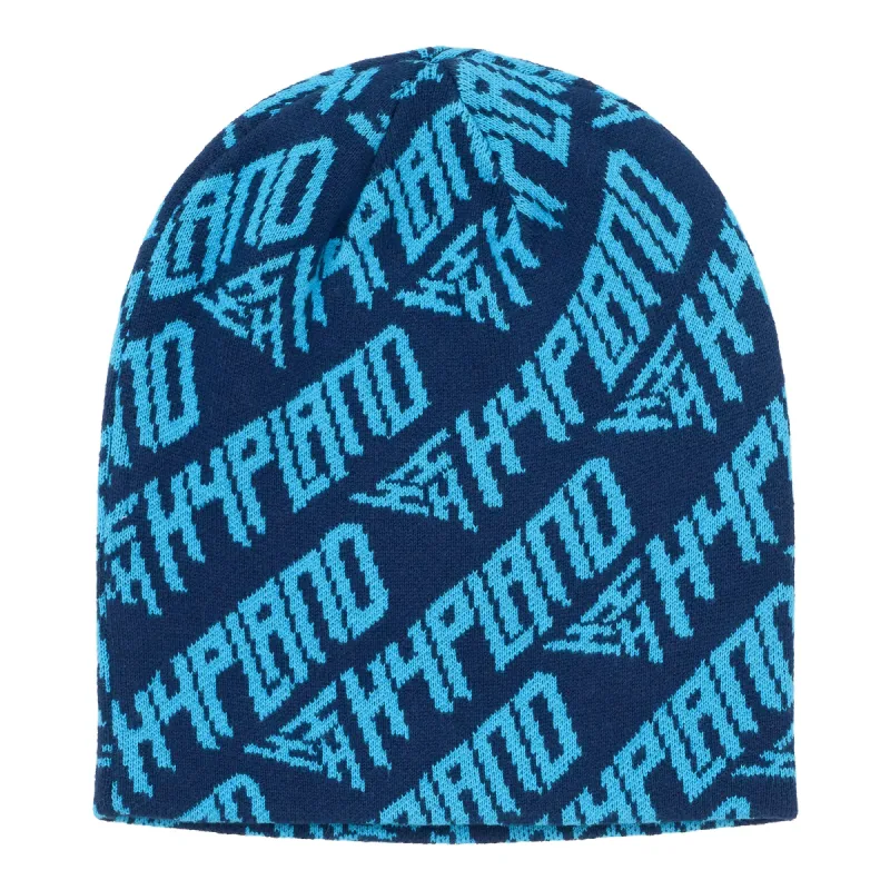 HYPLAND SKULL BEANIE (BLUE) made by hypland