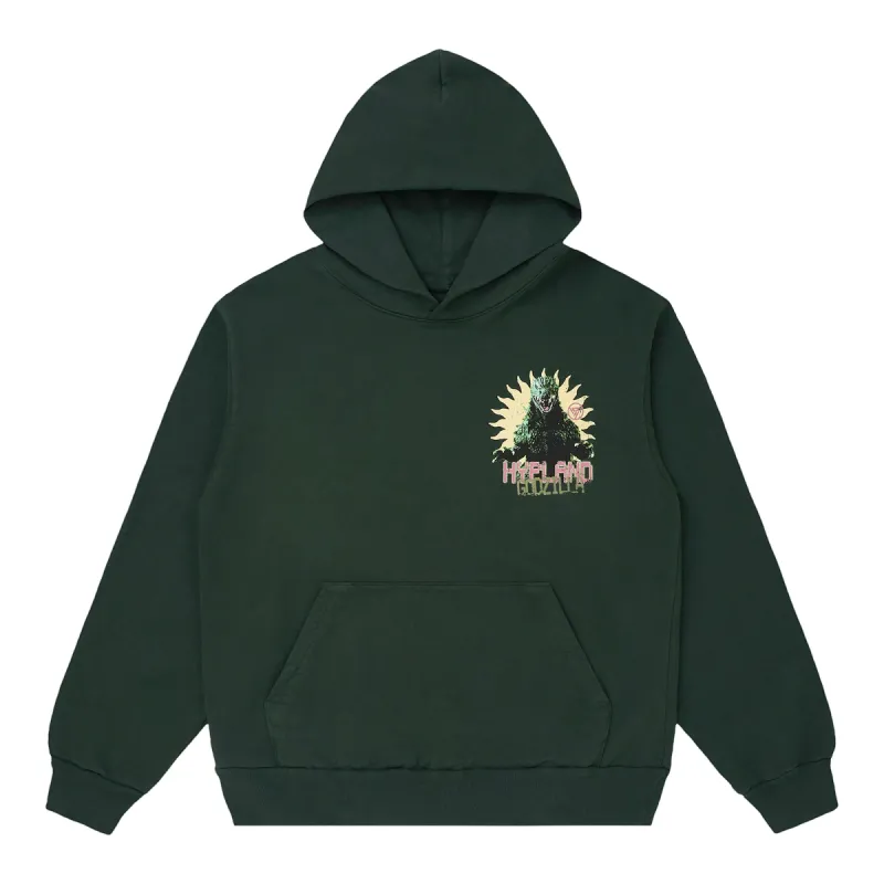 GODZILLA RETRO HOODIE (IVY) sold by hypland