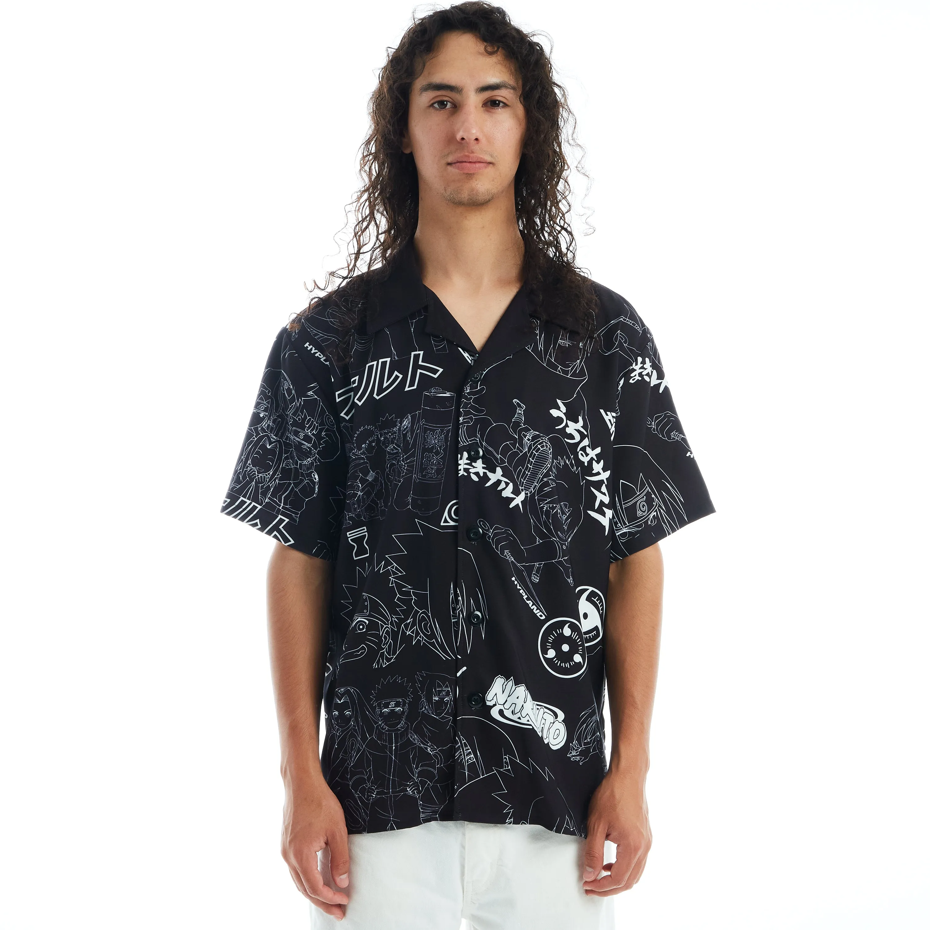 NARUTO ALL OVER PRINT BUTTON UP SHIRT (BLACK) sold by hypland product image thumbnail 3