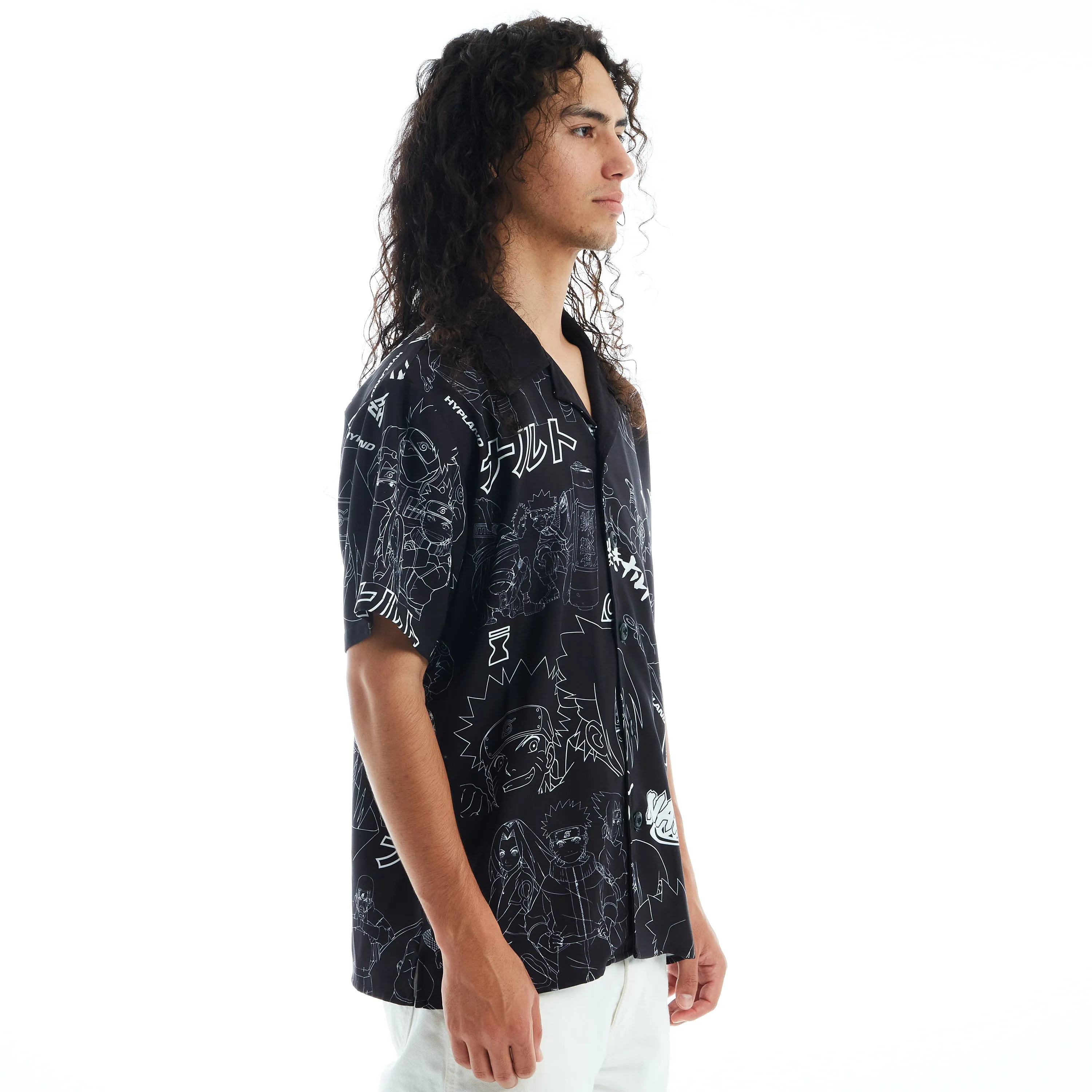 NARUTO ALL OVER PRINT BUTTON UP SHIRT (BLACK) sold by hypland product image thumbnail 4
