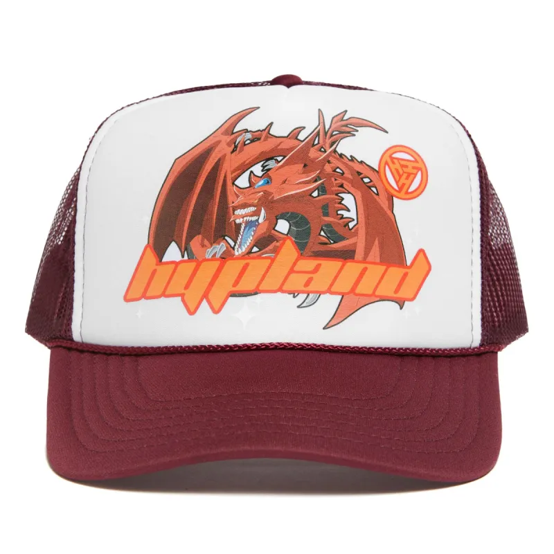 YUGIOH SLYFER TRUCKER HAT (BURGUNDY/WHITE) sold by hypland