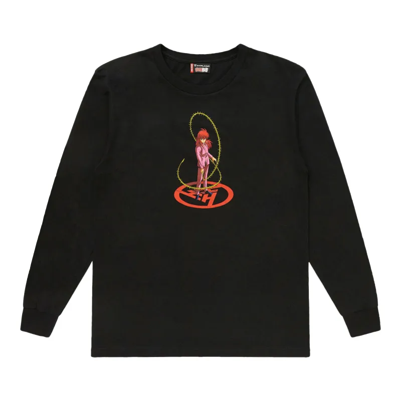 YYH KURAMA ROSE LONG SLEEVE SHIRT (BLACK) sold by hypland