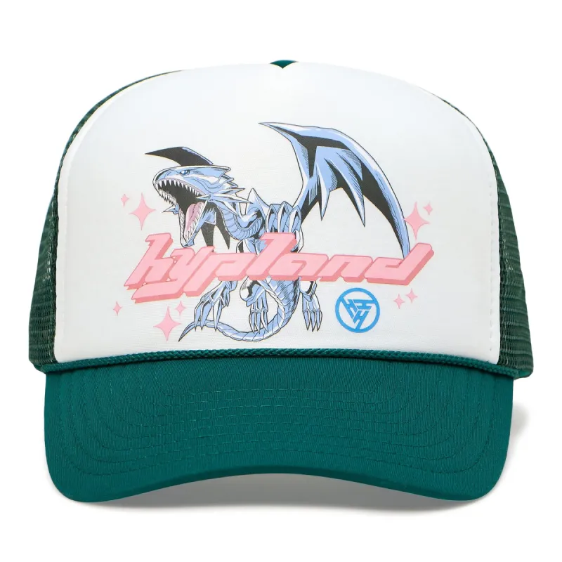 YUGIOH BLUE EYES TRUCKER HAT (GREEN/WHITE) sold by hypland