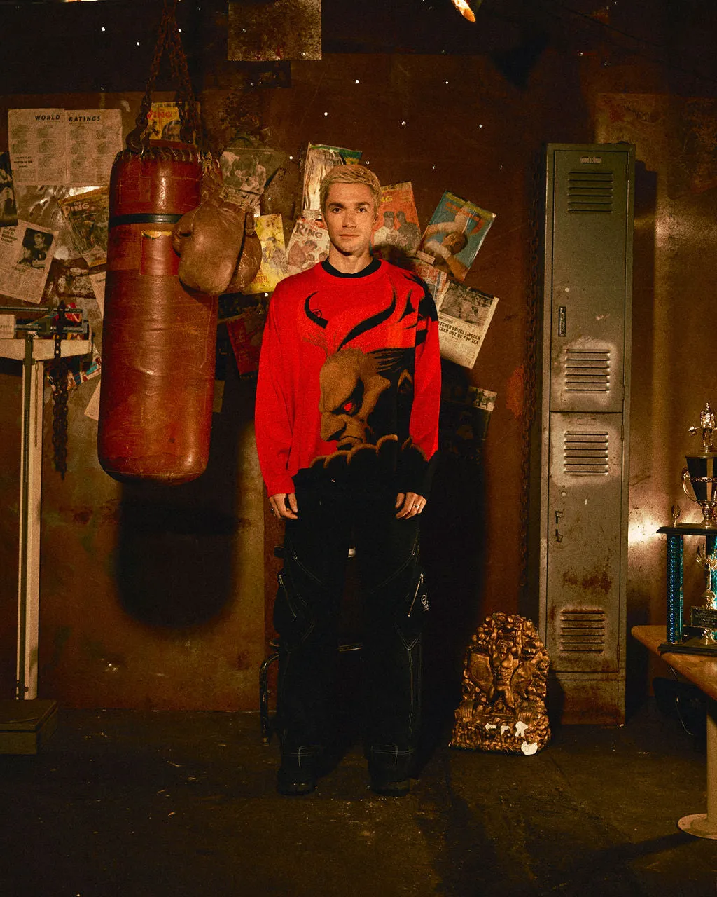 STREET FIGHTER AKUMA CROPPED SWEATER (RED) sold by hypland product image thumbnail 2