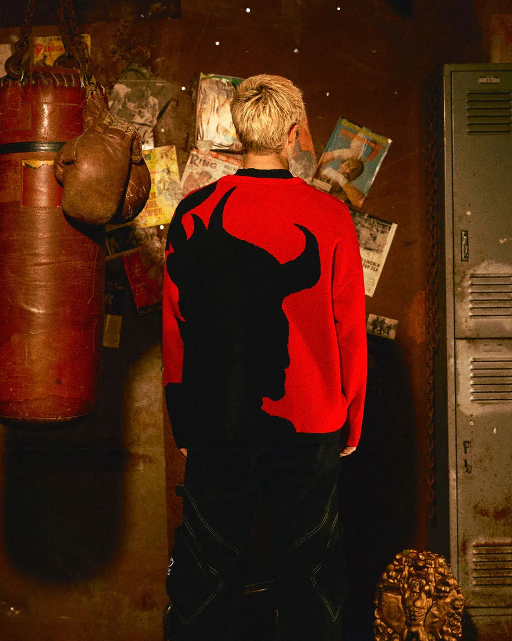 STREET FIGHTER AKUMA CROPPED SWEATER (RED) sold by hypland product image thumbnail 3