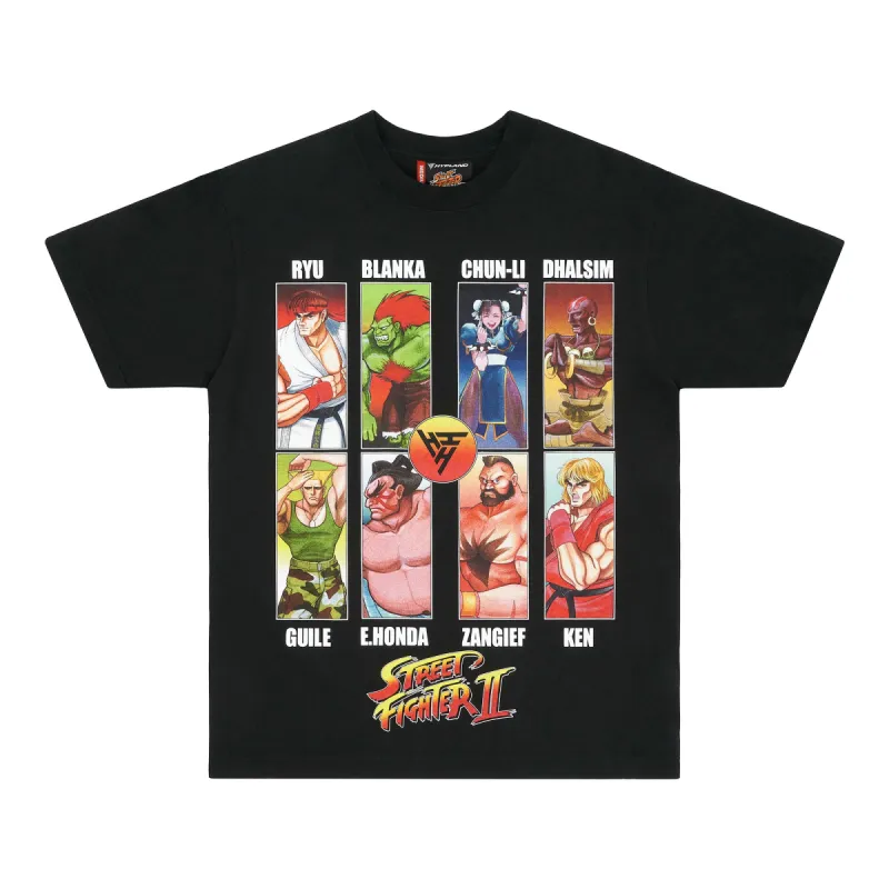 STREET FIGHTER GRID SHIRT (BLACK) sold by hypland