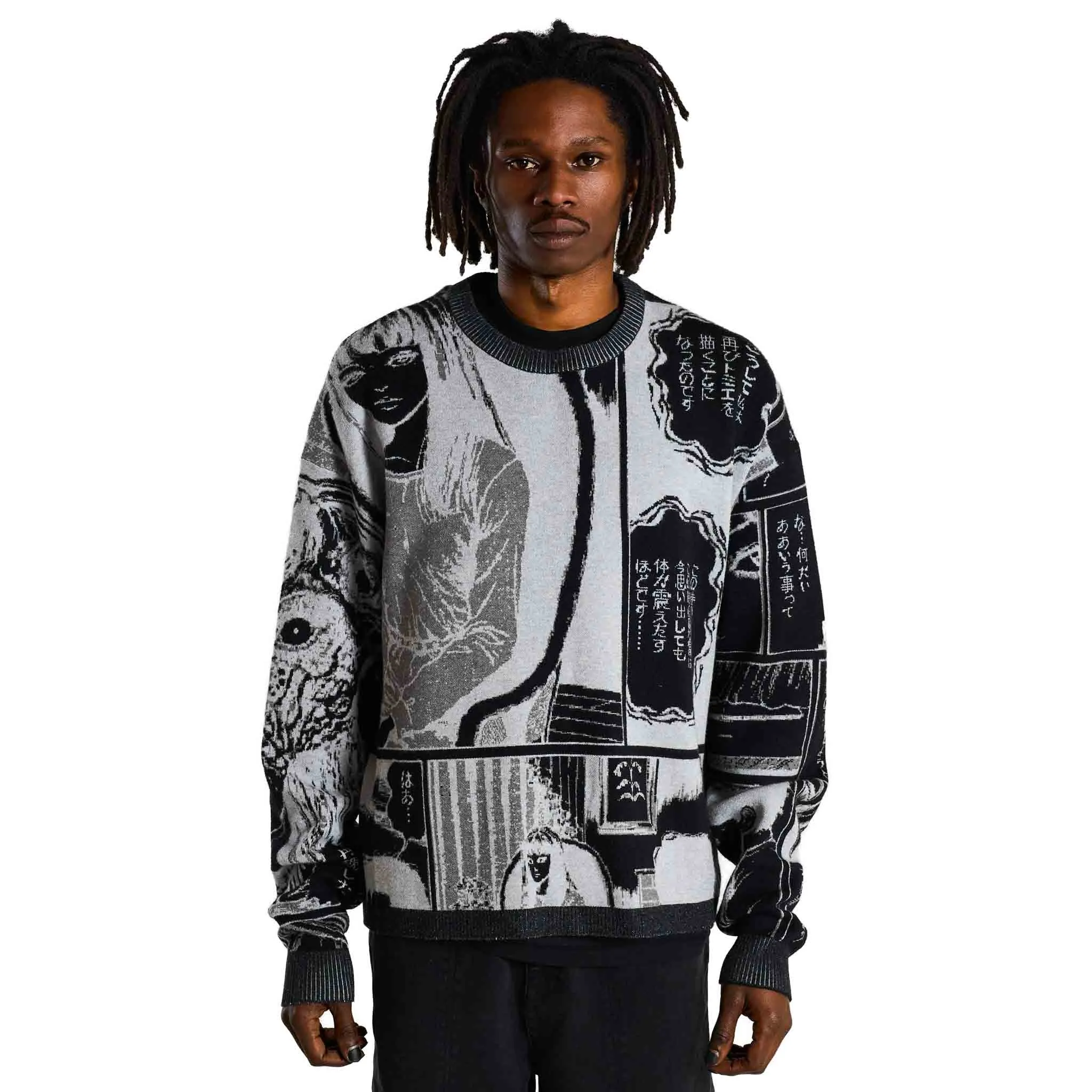 JUNJI ITO ALL OVER CROPPED SWEATER (BLACK) sold by hypland product image thumbnail 3