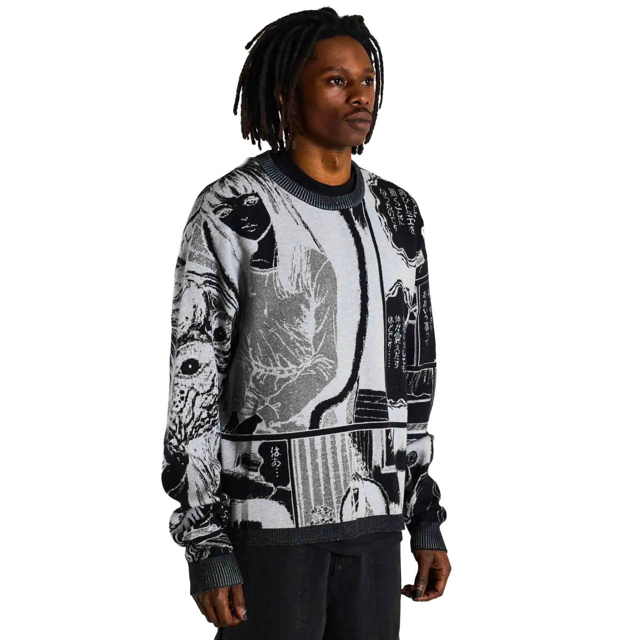 JUNJI ITO ALL OVER CROPPED SWEATER (BLACK) sold by hypland product image thumbnail 5