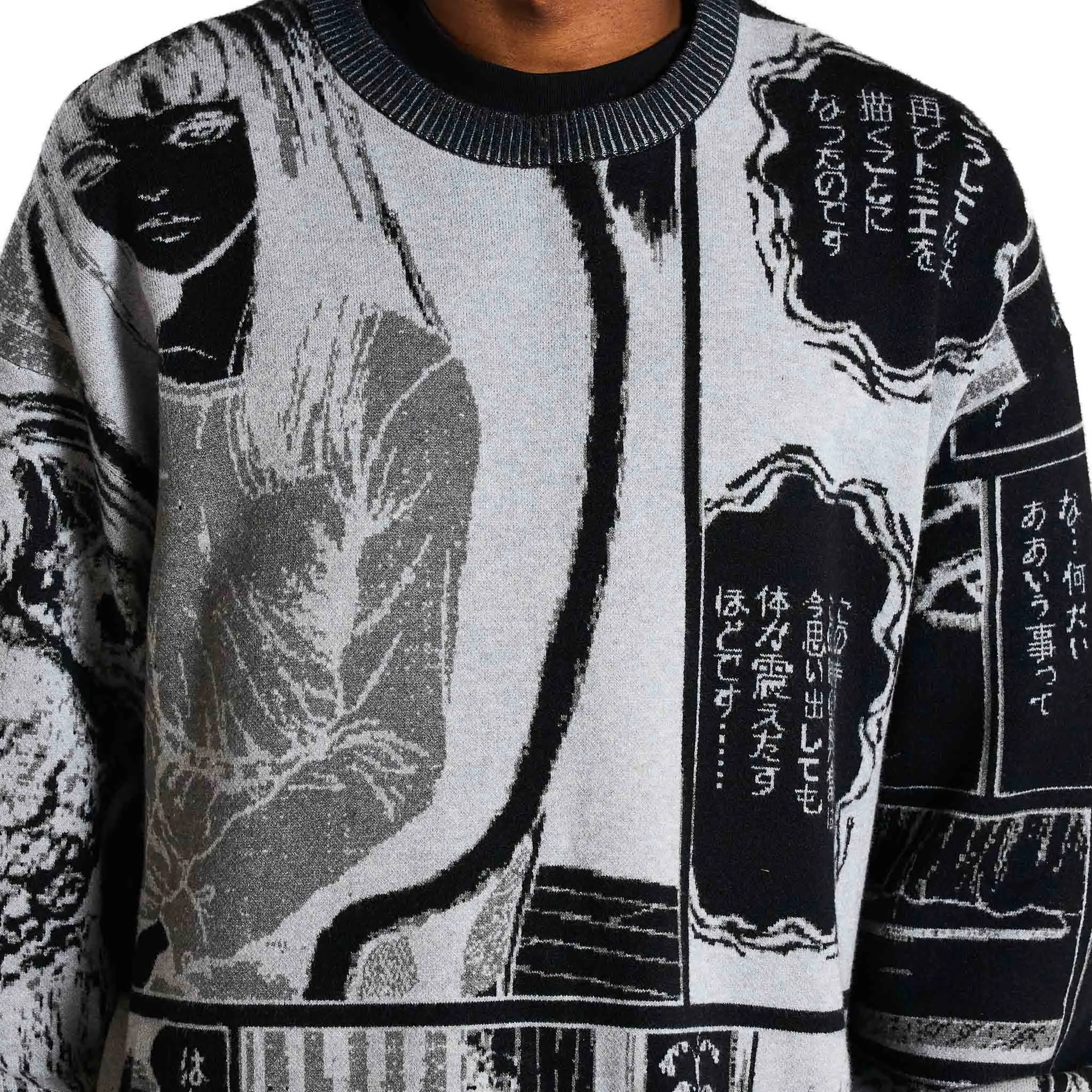 JUNJI ITO ALL OVER CROPPED SWEATER (BLACK) sold by hypland product image thumbnail 4
