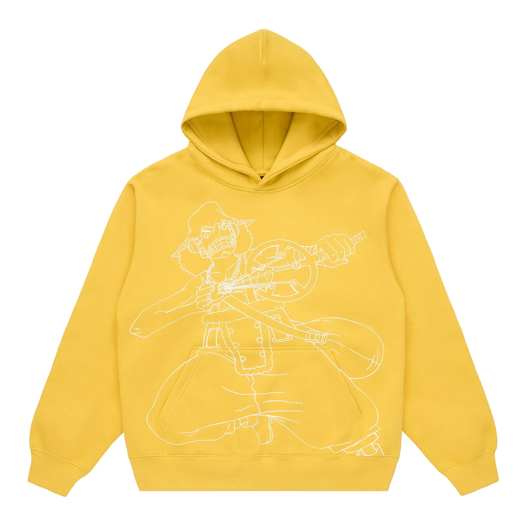 ONE PIECE USOPP SINGLE LINE HOODIE (YELLOW) sold by hypland