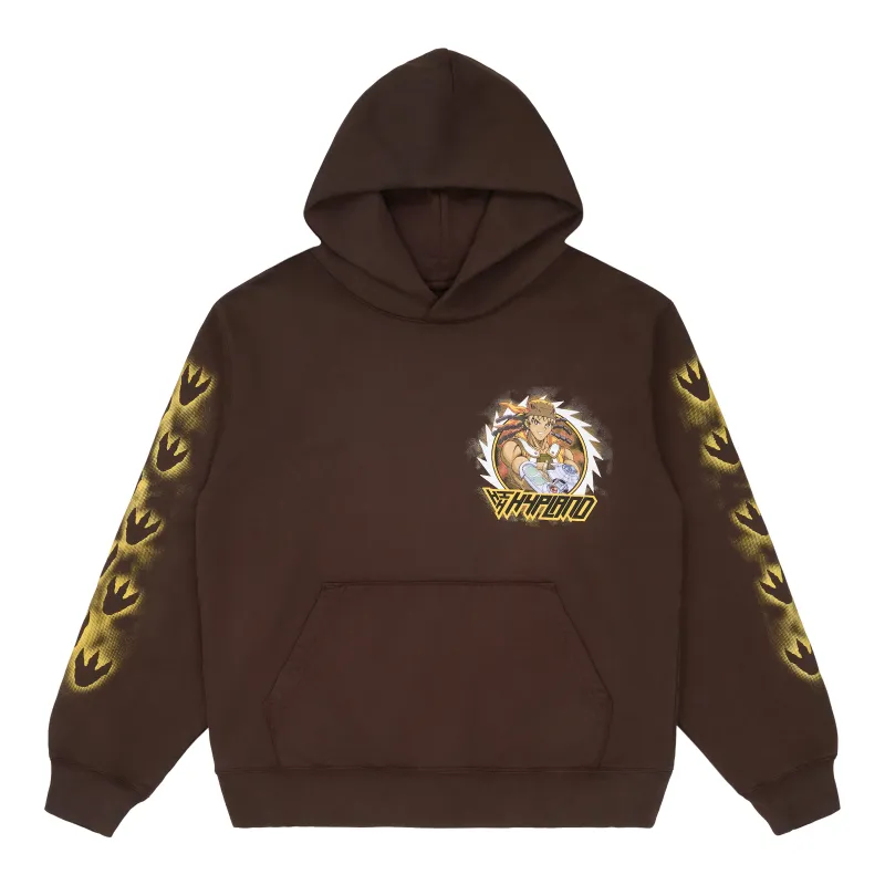 YUGIOH TYRANNO HOODIE (CHOCOLATE) sold by hypland