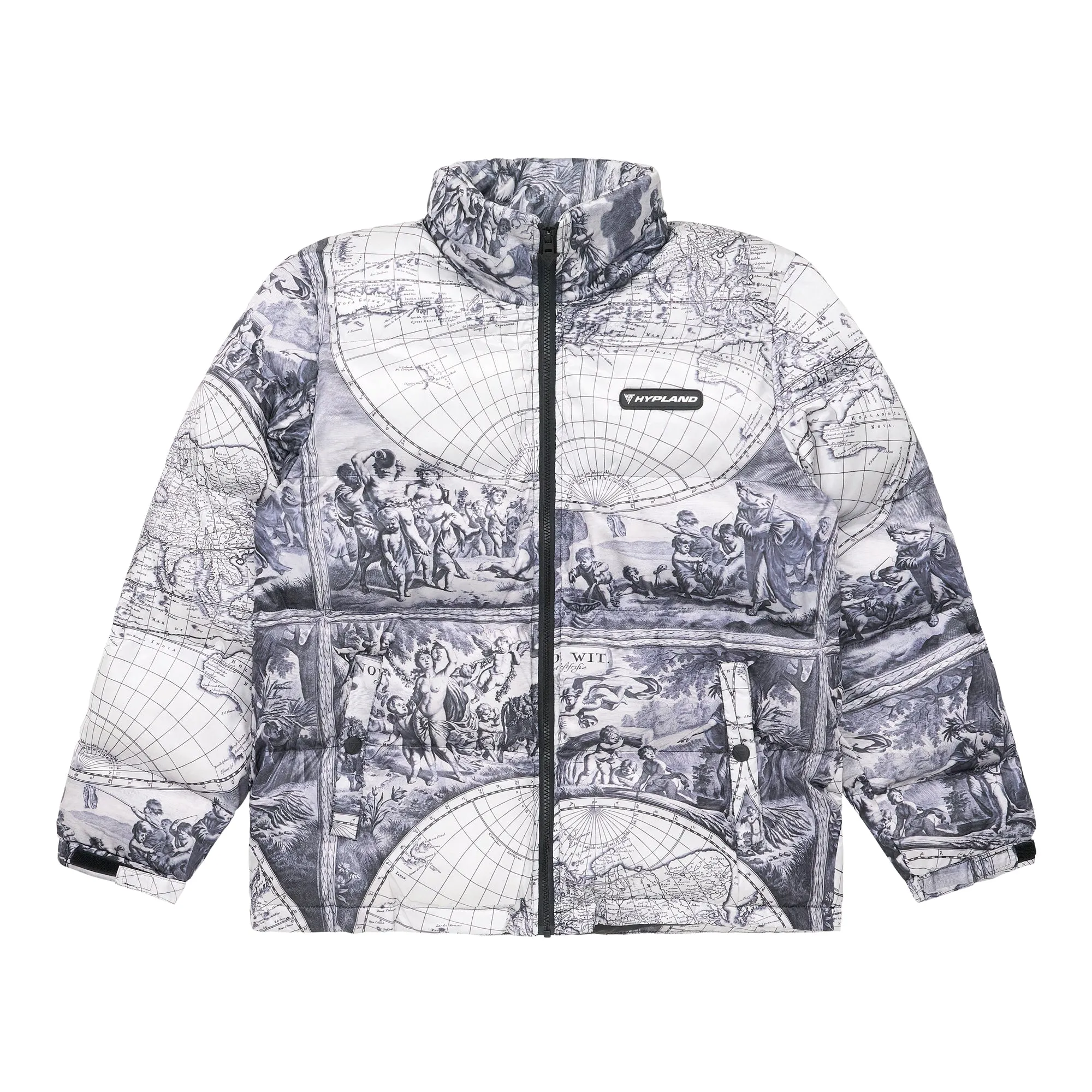 HYPLAND H+ OLD ENGLISH PUFFER JACKET (WHITE) sold by hypland