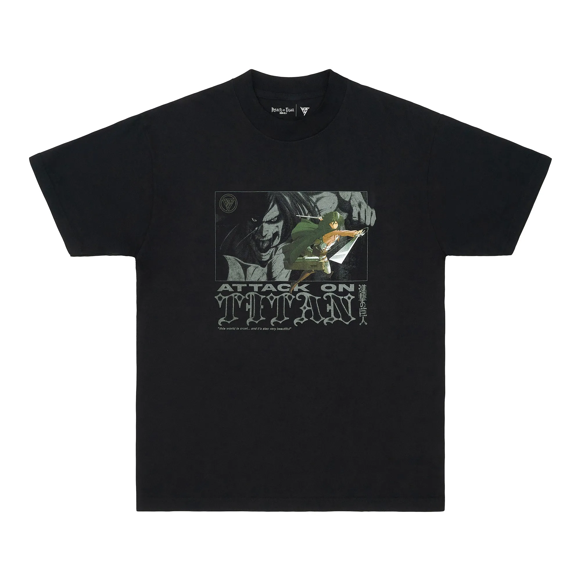 AOT MIKASA EREN SHIRT (BLACK) sold by hypland