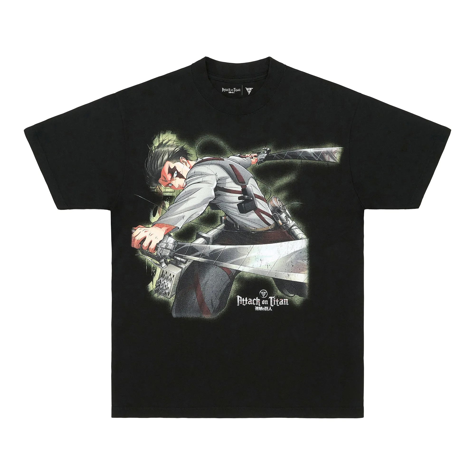 AOT LEVI JUMBO PRINT SHIRT (BLACK) sold by hypland
