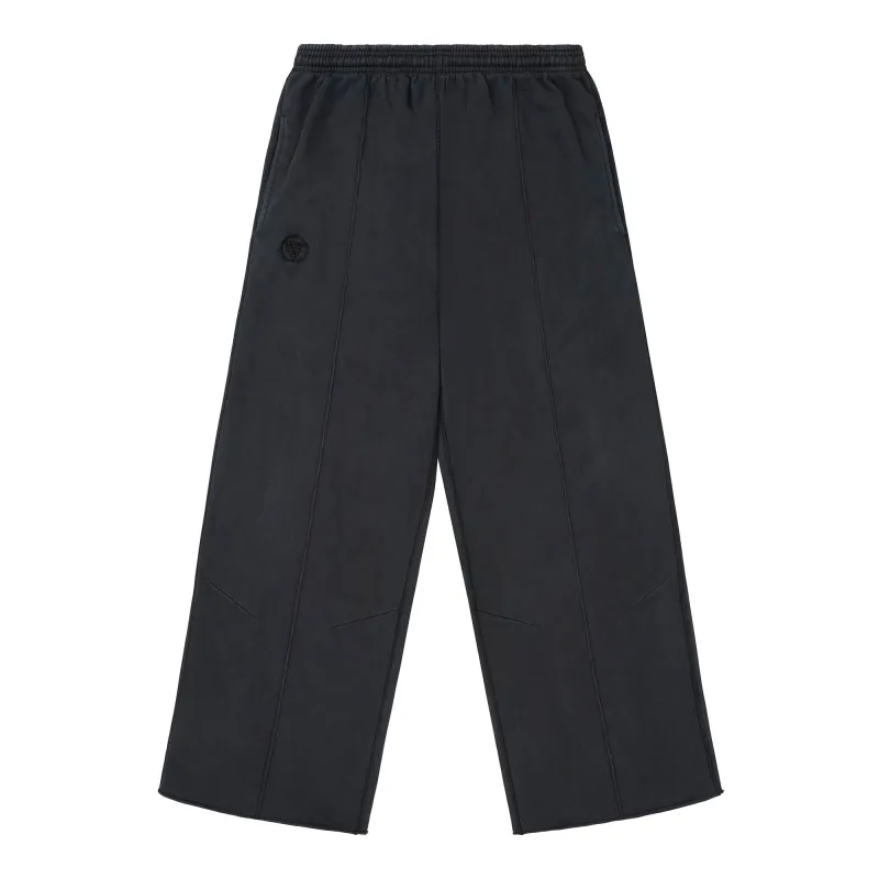 HYPLAND HEAVY WEIGHT PLEATED LOGO SWEAT PANTS (VINTAGE BLACK) sold by hypland