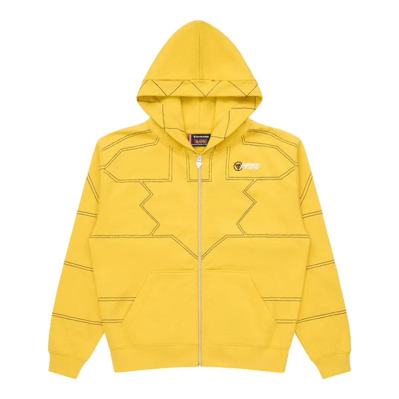 YUGIOH PUZZLE ZIP HOODIE (YELLOW) sold by hypland