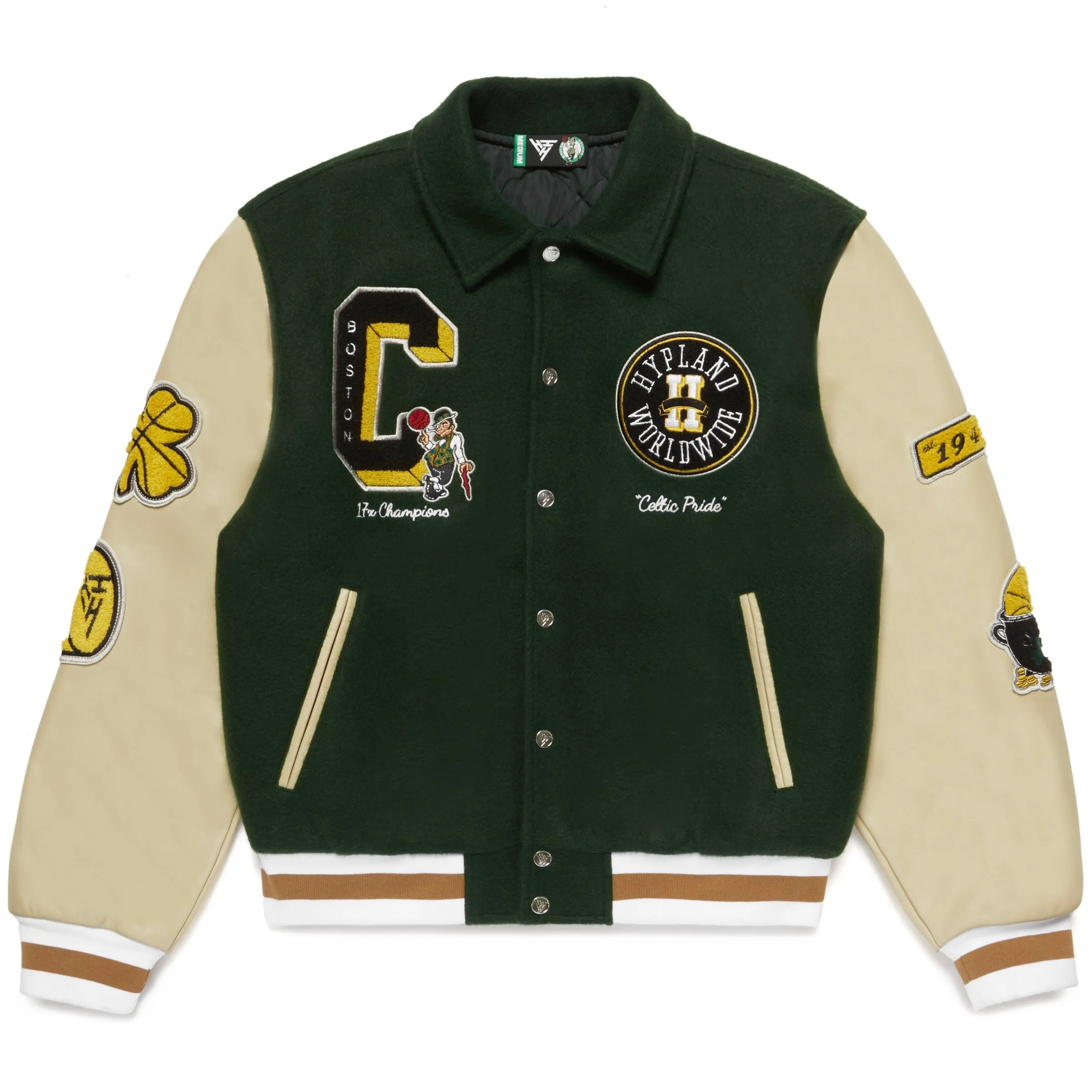 NBA BOSTON CELTICS VARSITY JACKET (GREEN) sold by hypland