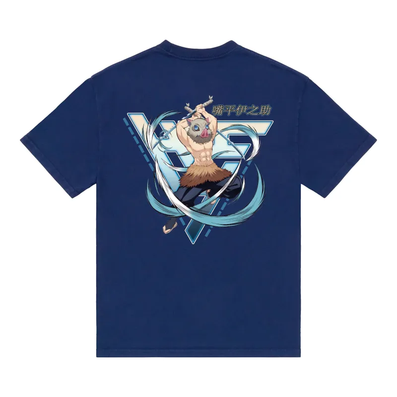 DEMON SLAYER INOSUKE SLICE SHIRT (NAVY) sold by hypland