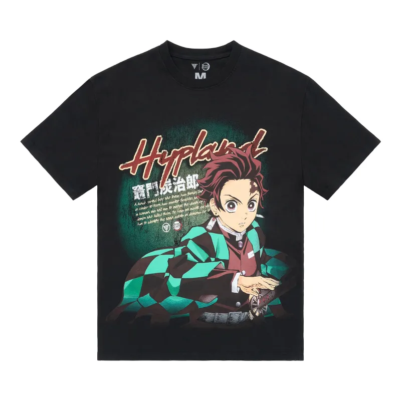 DEMON SLAYER TANJIRO JUMBO PRINT SHIRT (BLACK) sold by hypland