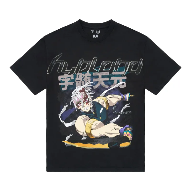 DEMON SLAYER UZUI JUMBO PRINT SHIRT (BLACK) sold by hypland