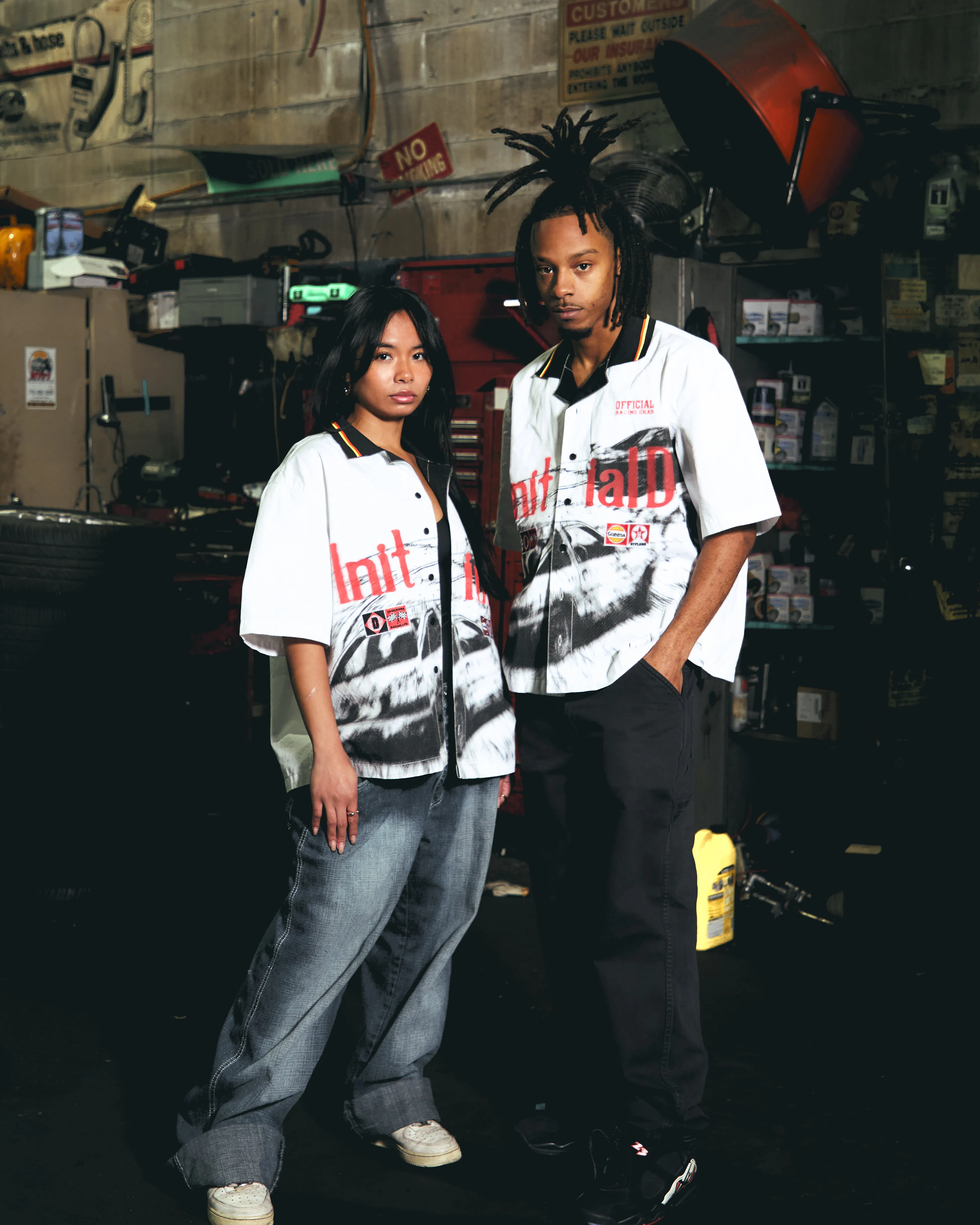 INITIAL D RACING TEAM BUTTON UP SHIRT sold by hypland product image thumbnail 3