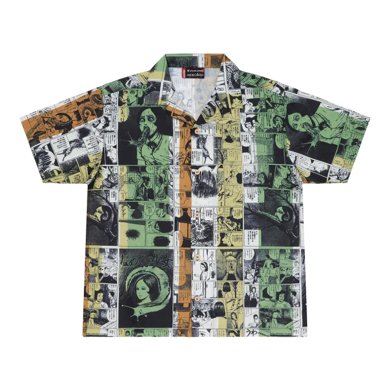 JUNJI ITO SNAIL GIRL BUTTON UP SHIRT (MULTI) sold by hypland