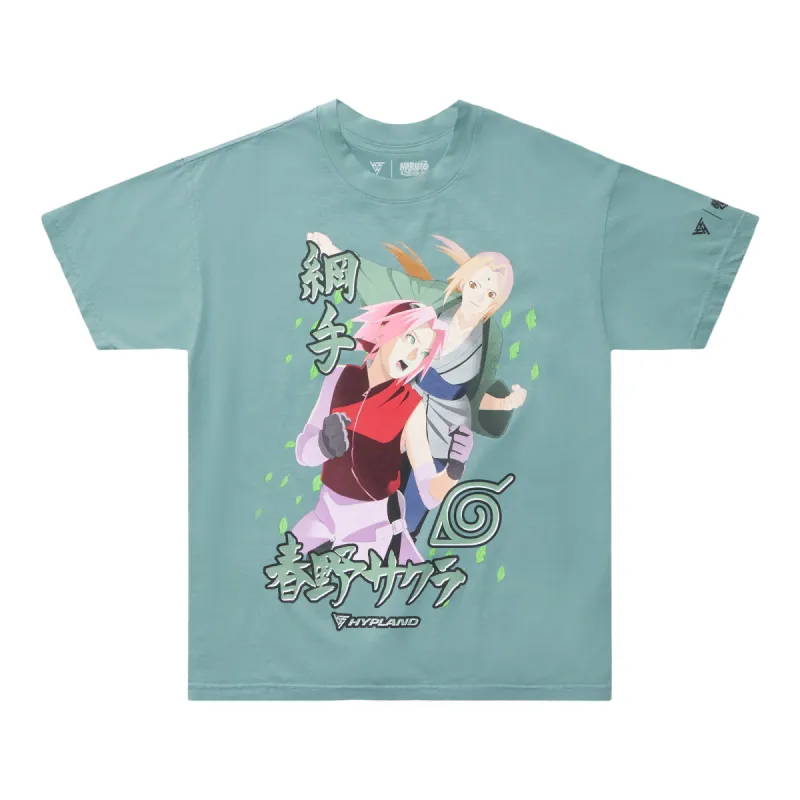 SHIPPUDEN TSUNADE SAKURA T SHIRT (ATLANTIC GREEN) sold by hypland