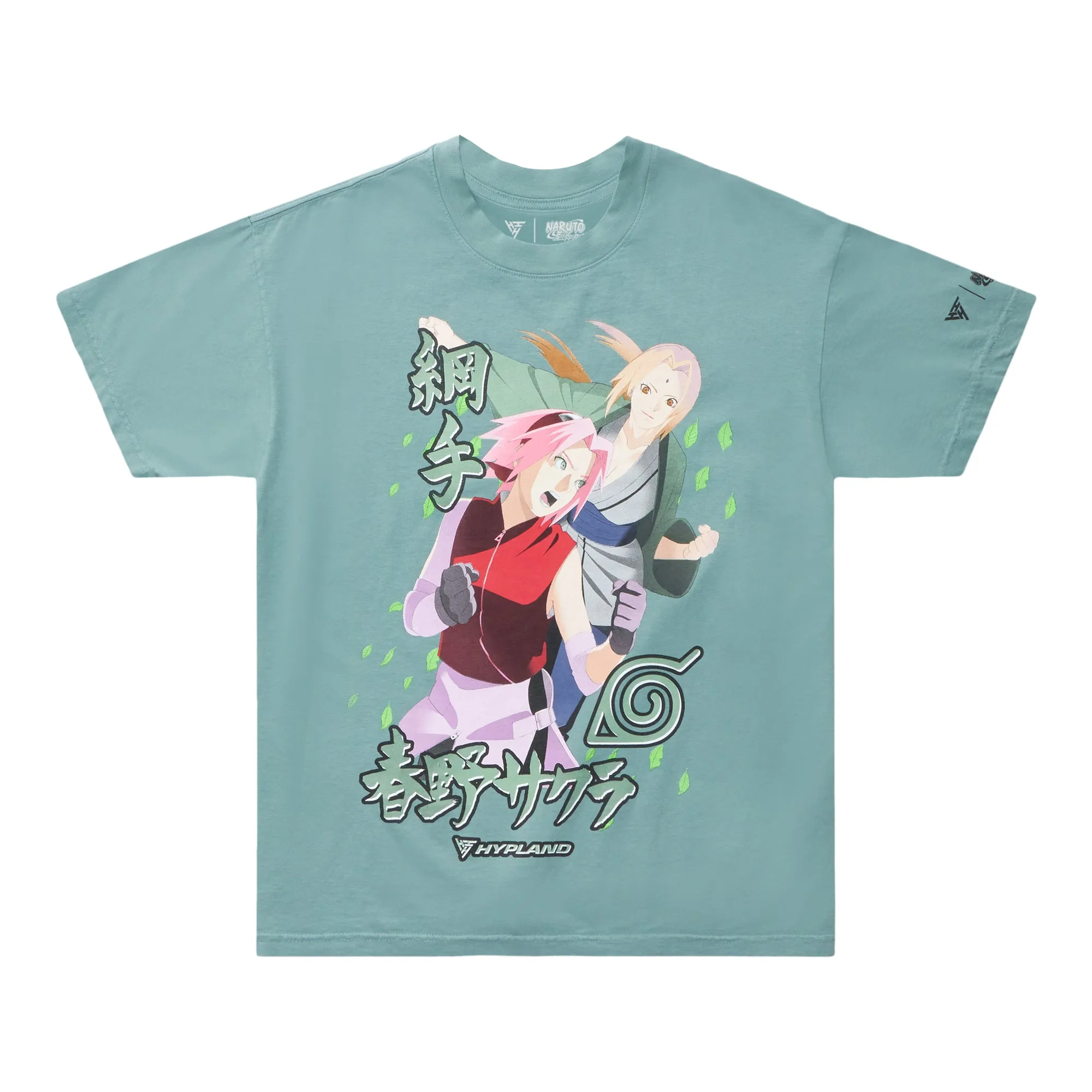 SHIPPUDEN TSUNADE SAKURA T SHIRT (ATLANTIC GREEN) sold by hypland